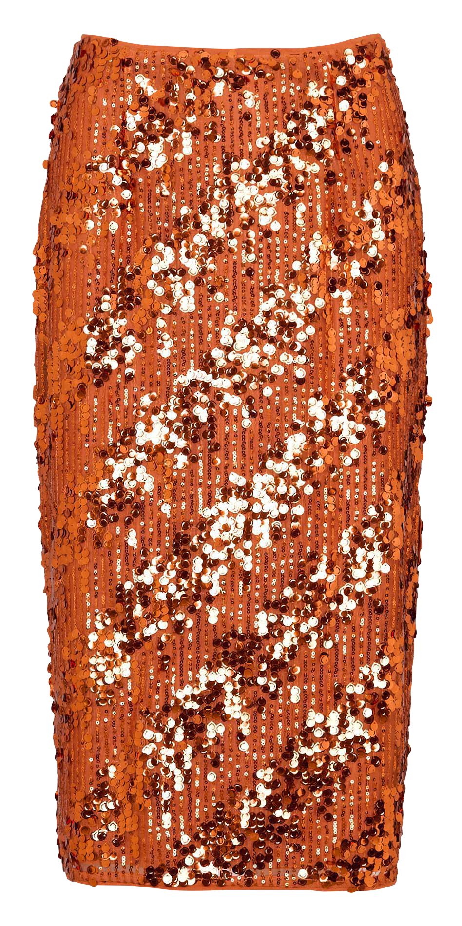 Halflange rok met lovertjes IKKS Oranje