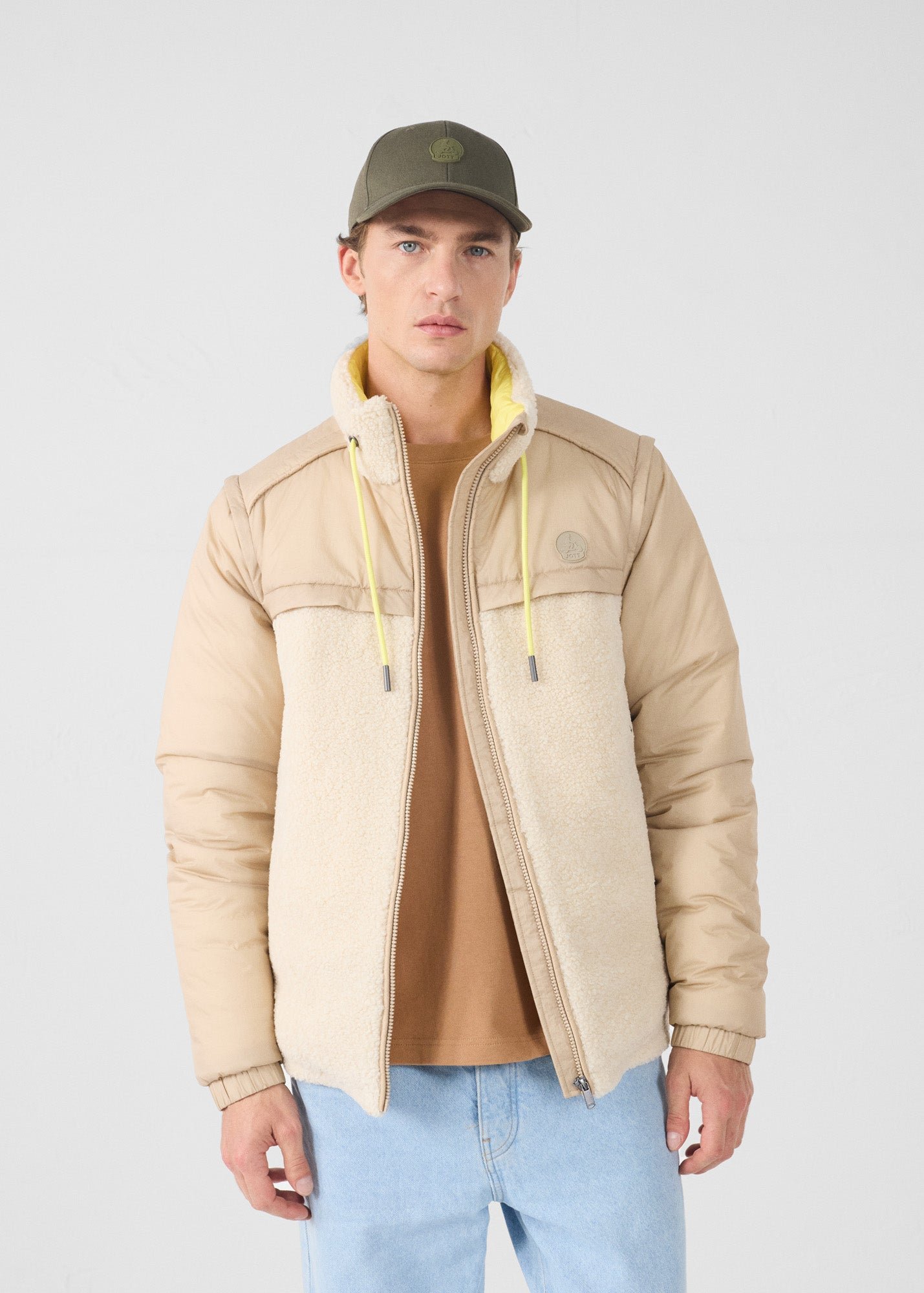 Oleg Sherpa Puffer Coat JOTT White
