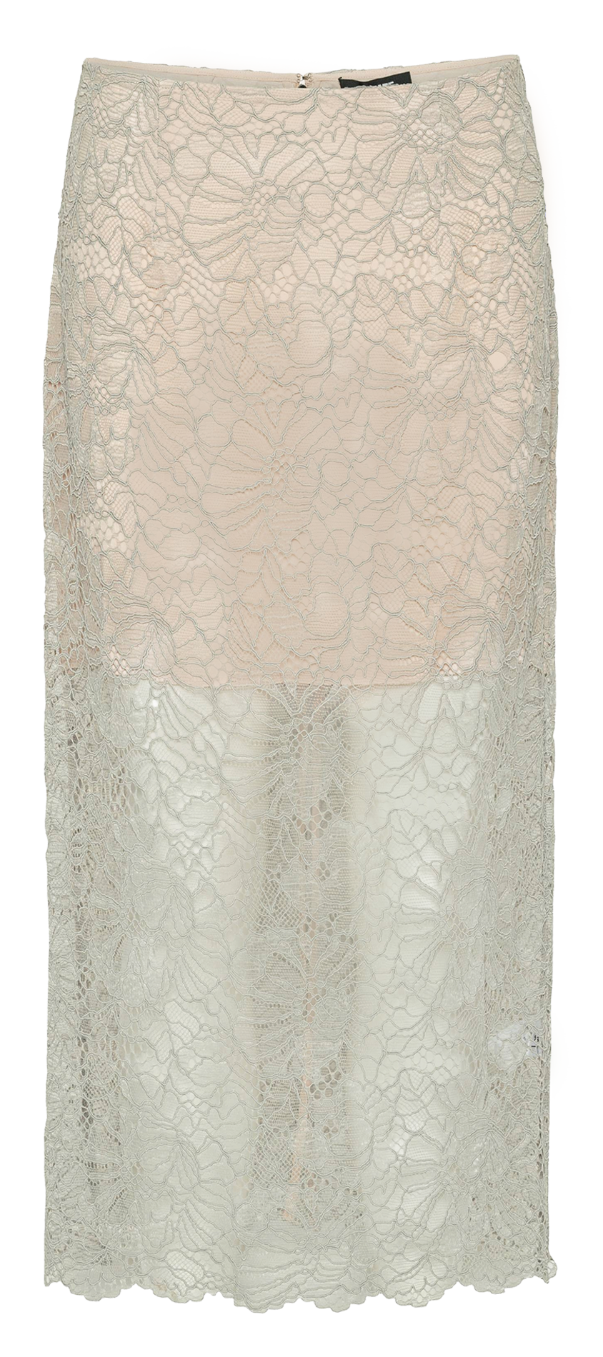 Jupe midi en dentelle ROTATE Grey