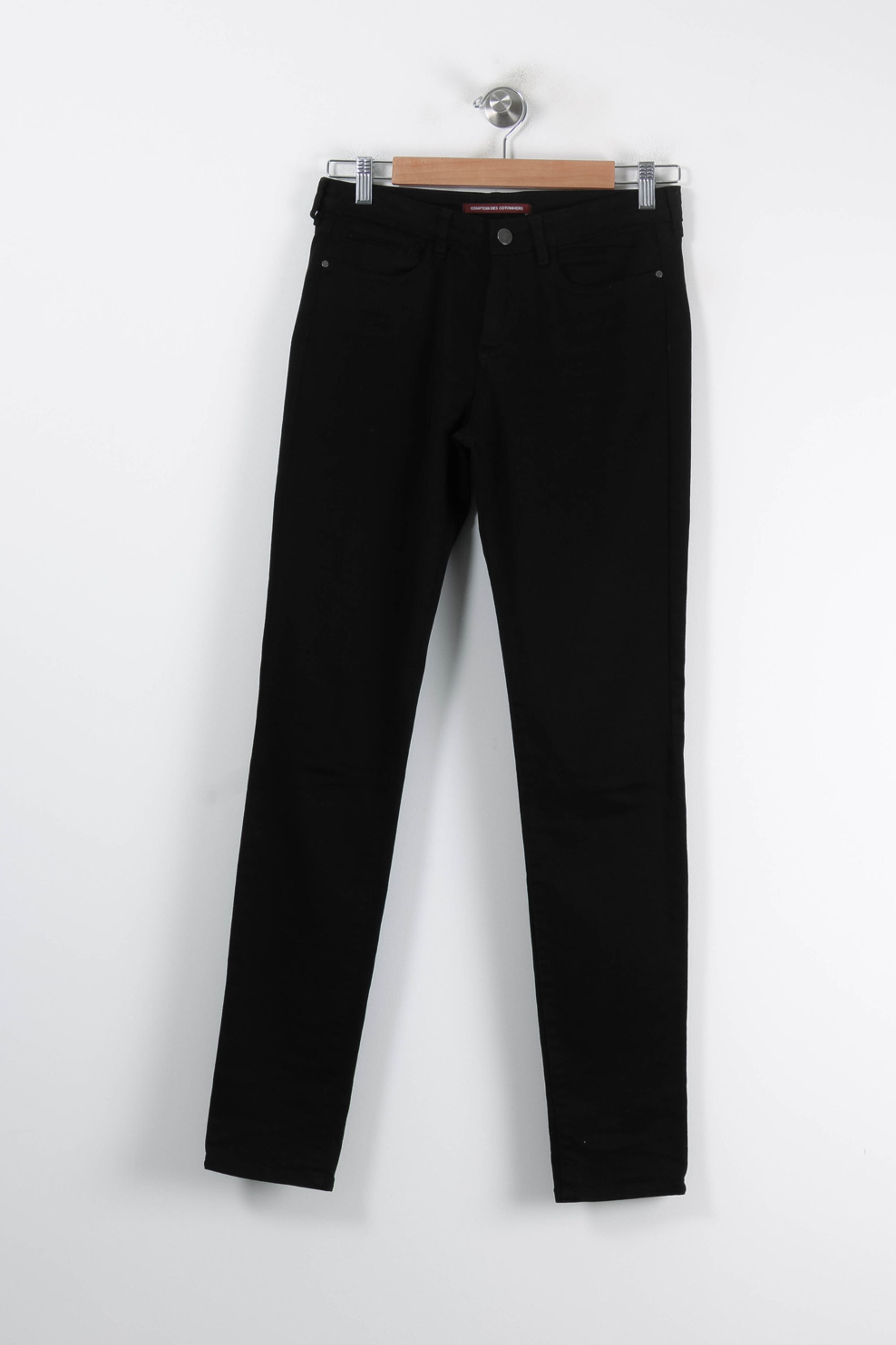 Cropped slim jeans with studs COMPTOIR DES COTONNIERS - Seconde main Black