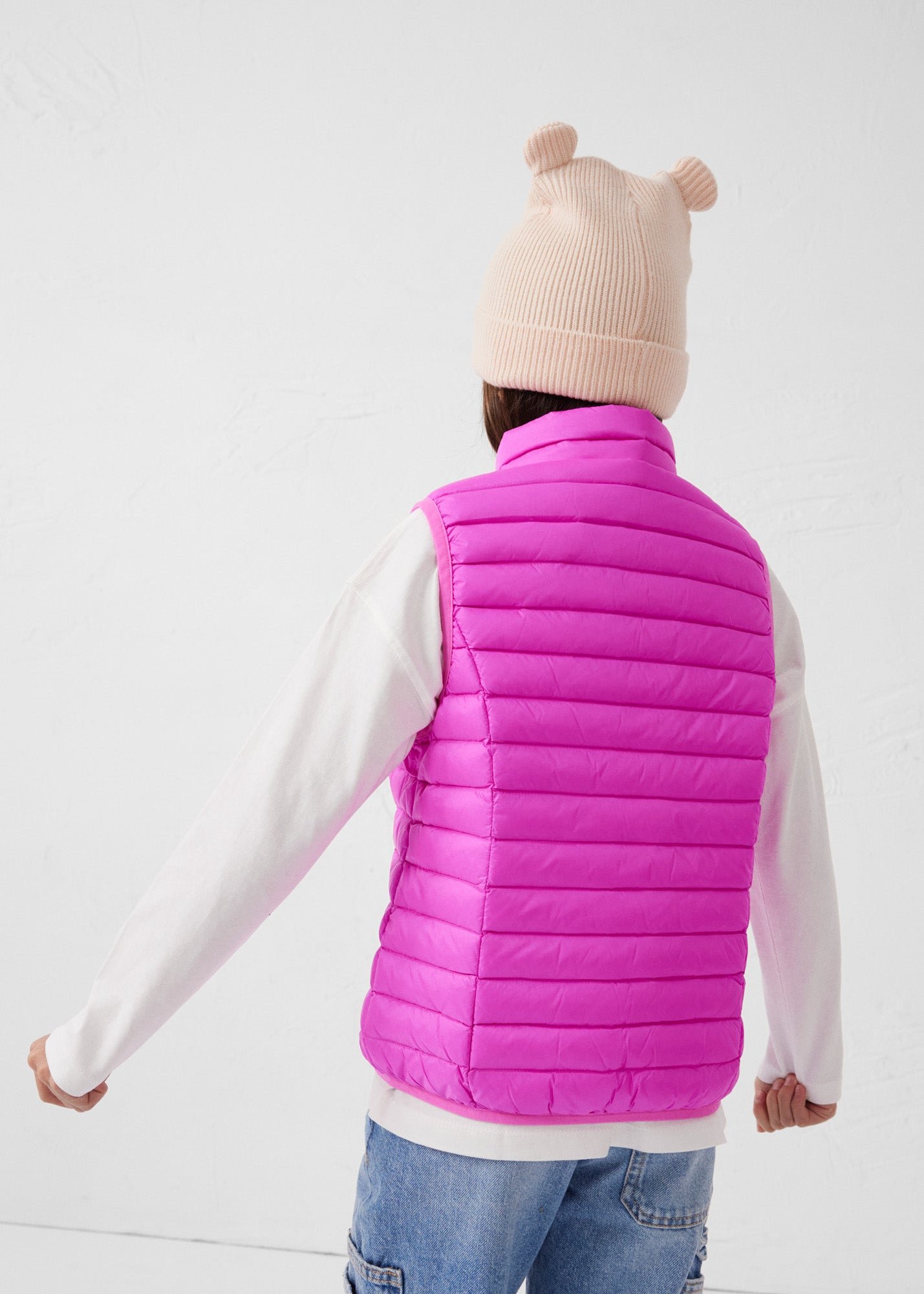 Zoe children's sleeveless puffer jacket JOTT Pink