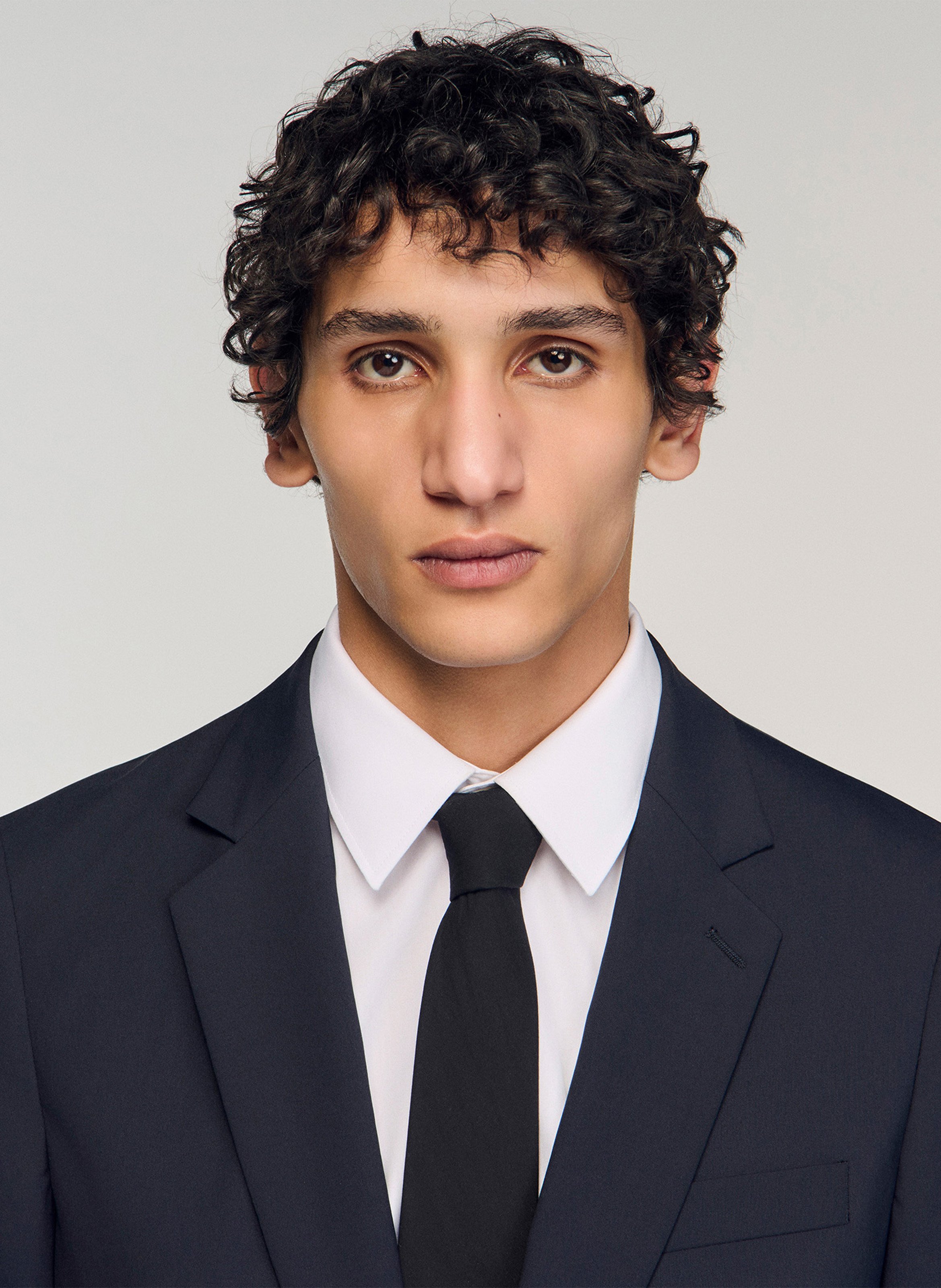 Veste de costume droite en laine mélangée SANDRO Blauw