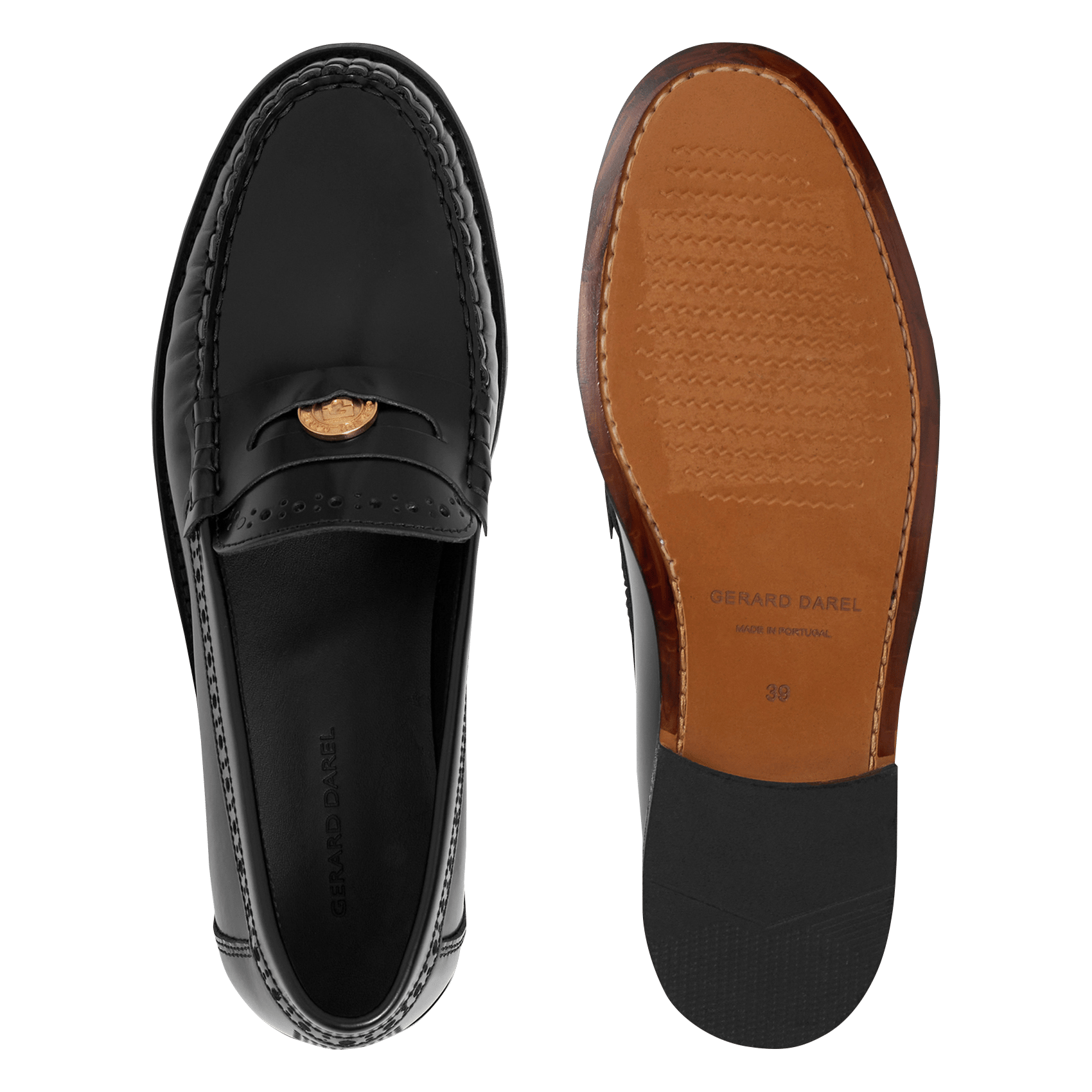 Mocassins en cuir  GERARD DAREL Noir