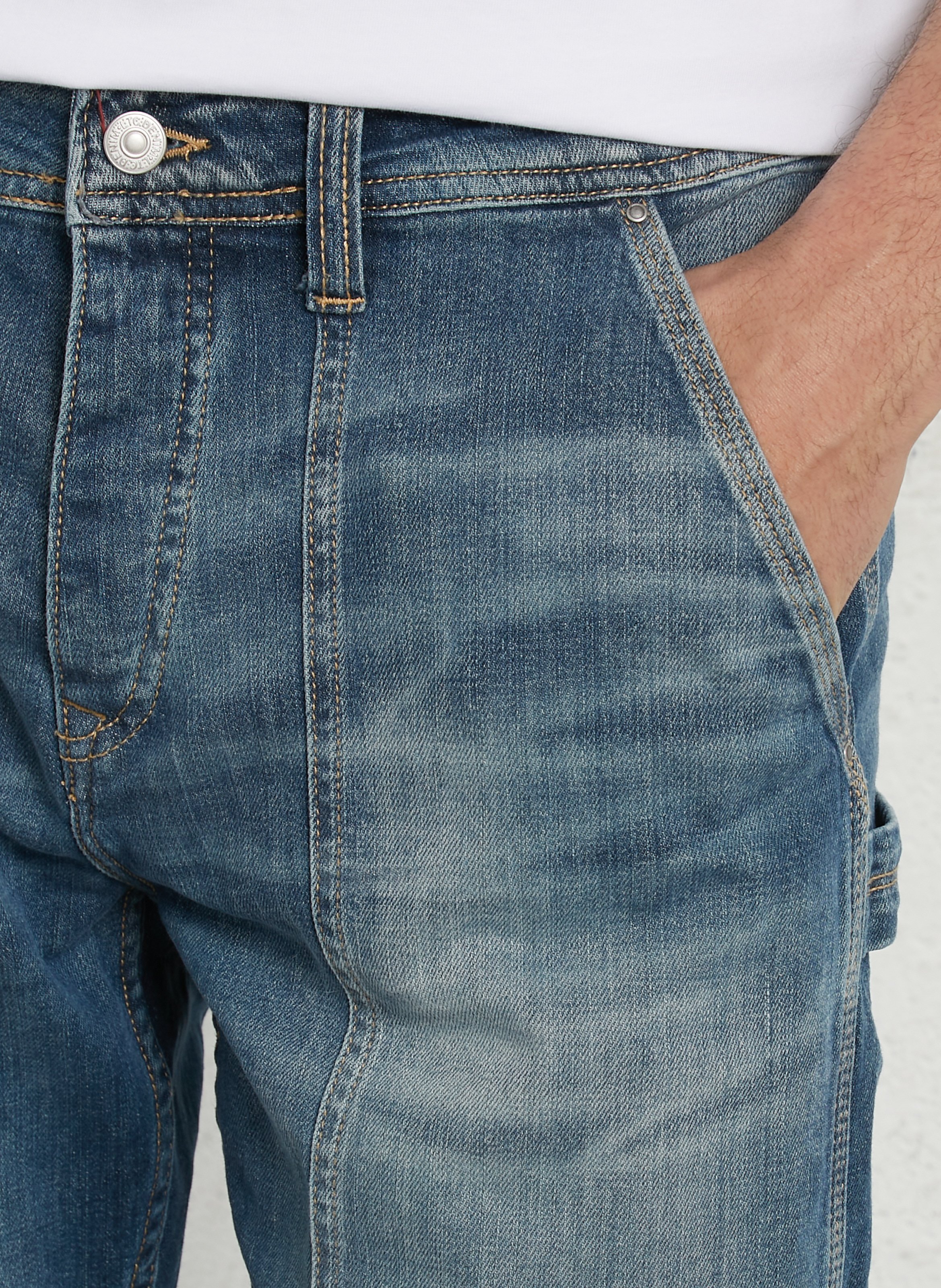 Gerade geschnittene Jeans aus Baumwoll-Mix LE TEMPS DES CERISES Blau