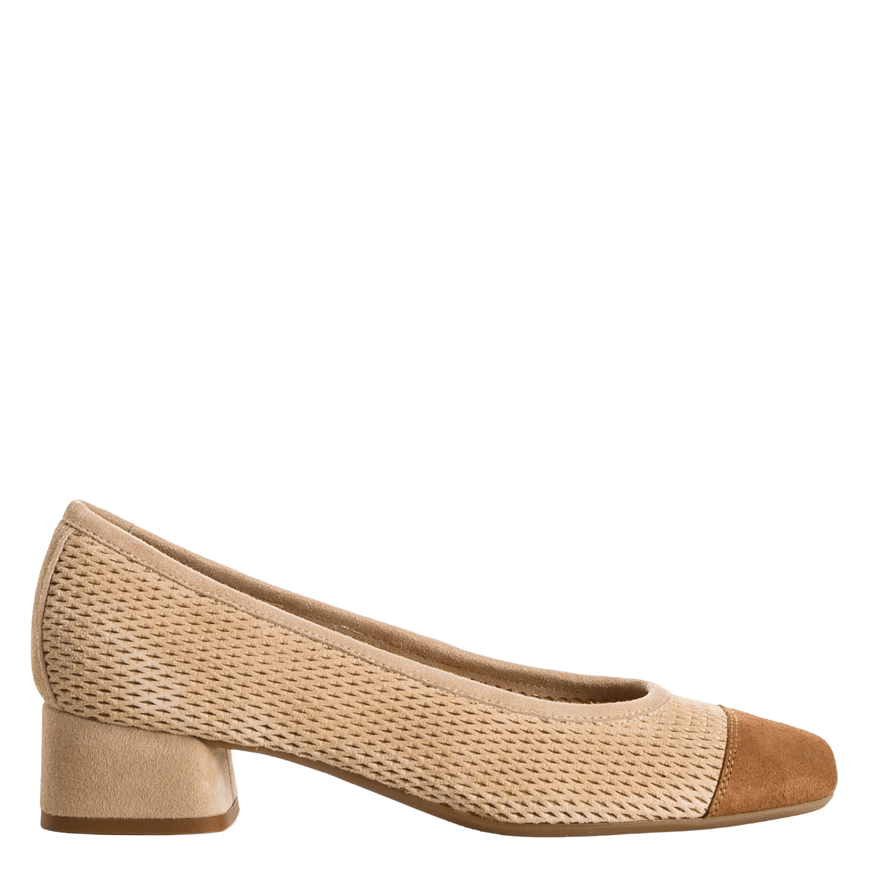 Ballerines en cuir velours REQINS Beige