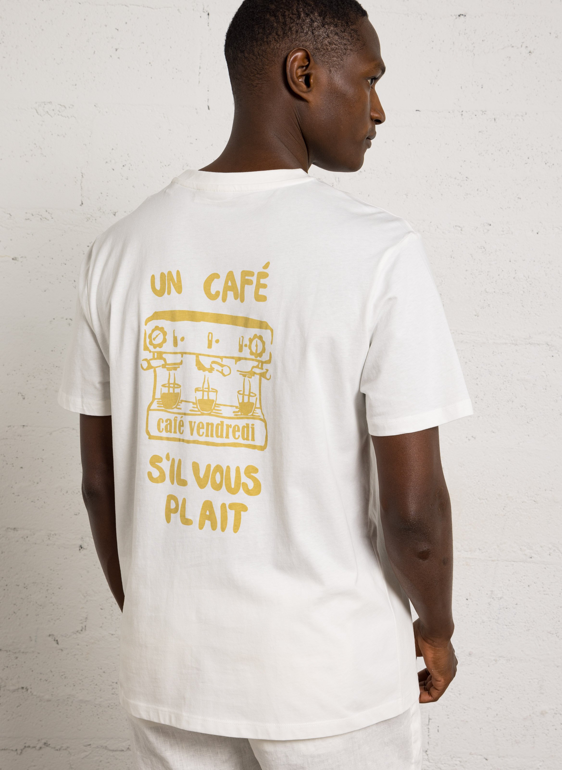 Camiseta de algodón recta serigrafiada CASUAL FRIDAY Blanco