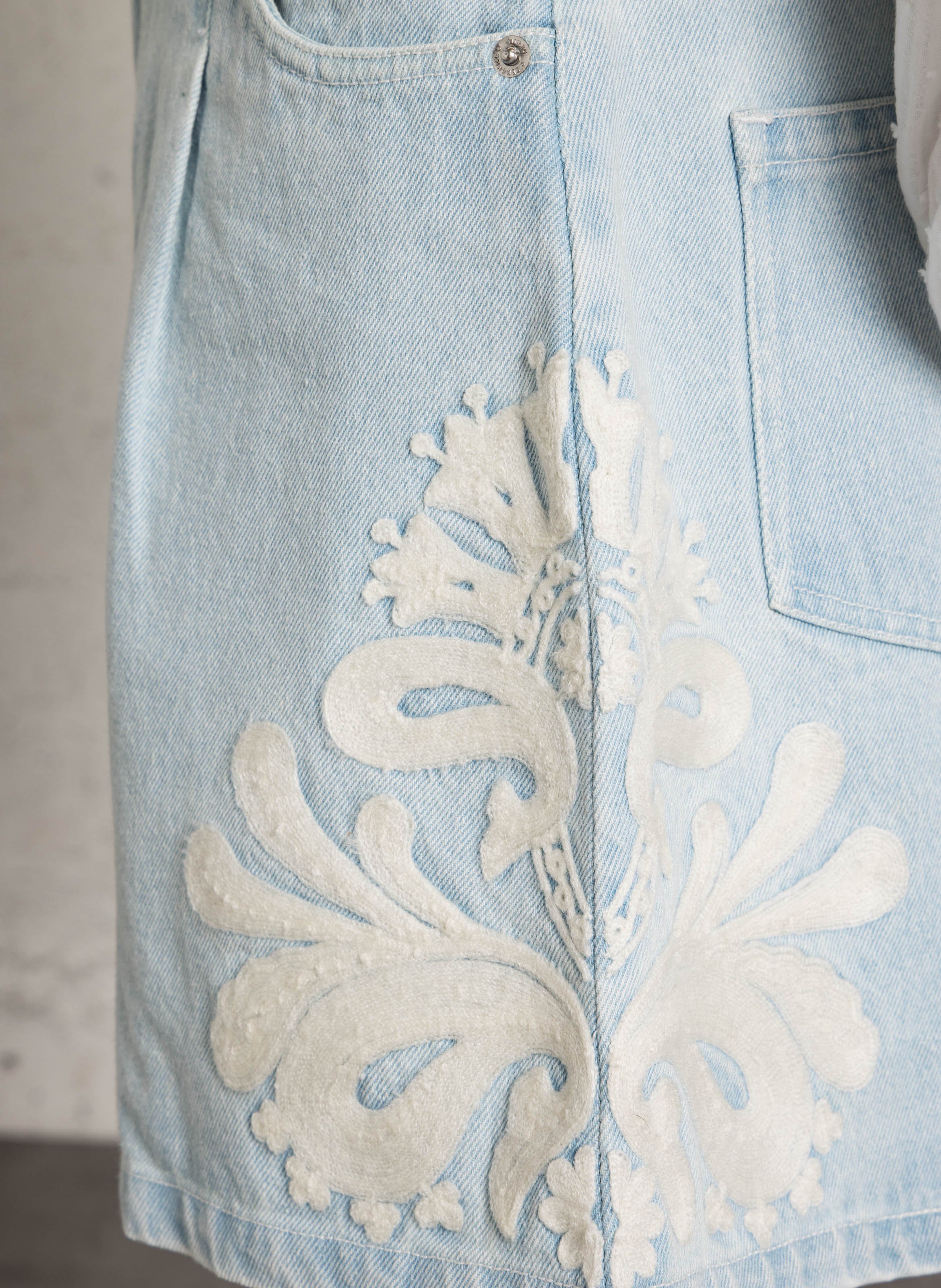 Short ancho de algodón BERENICE Azul