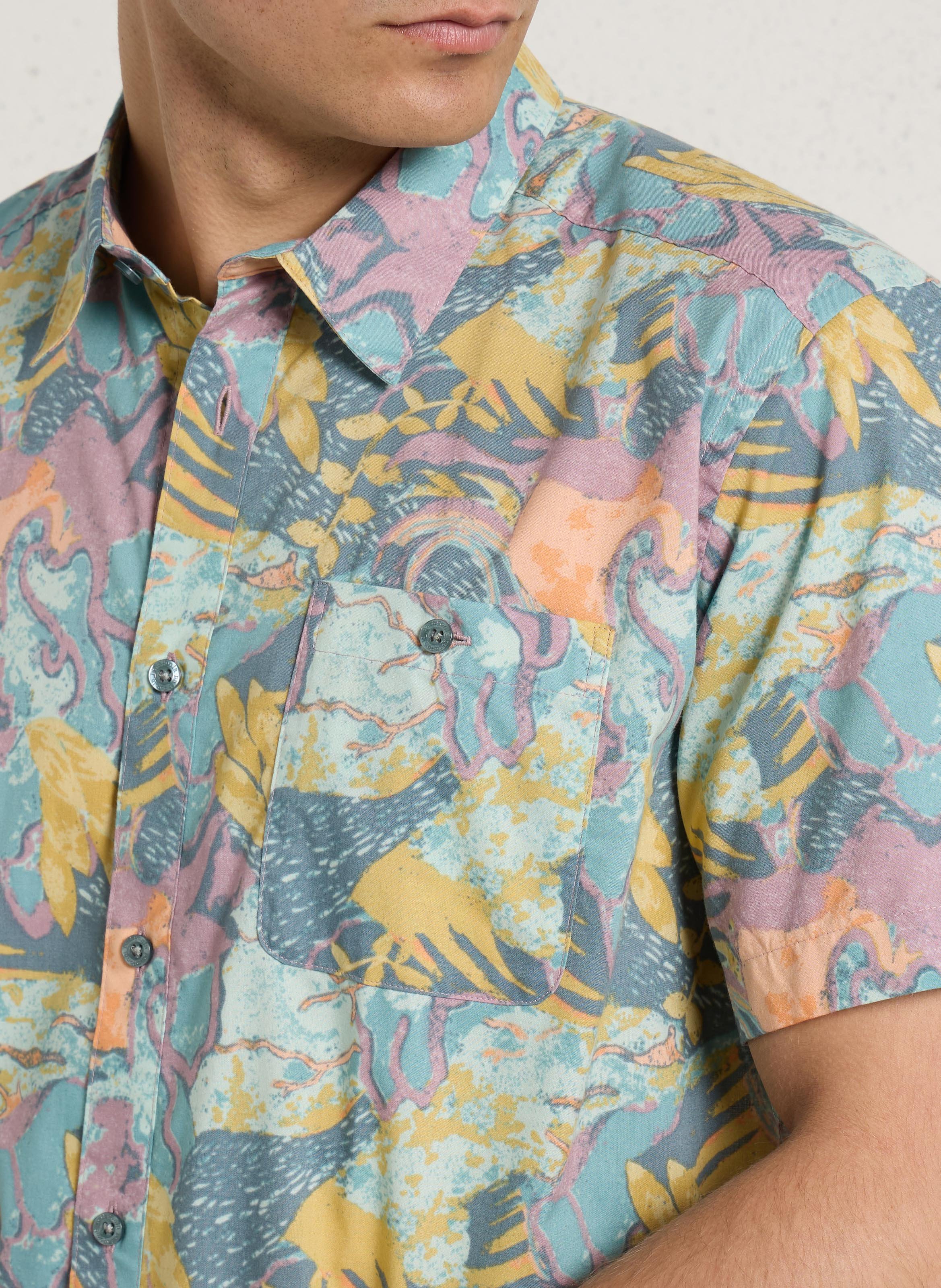 Chemise regular-fit imprimée en coton bio mélangé PATAGONIA Multicolore