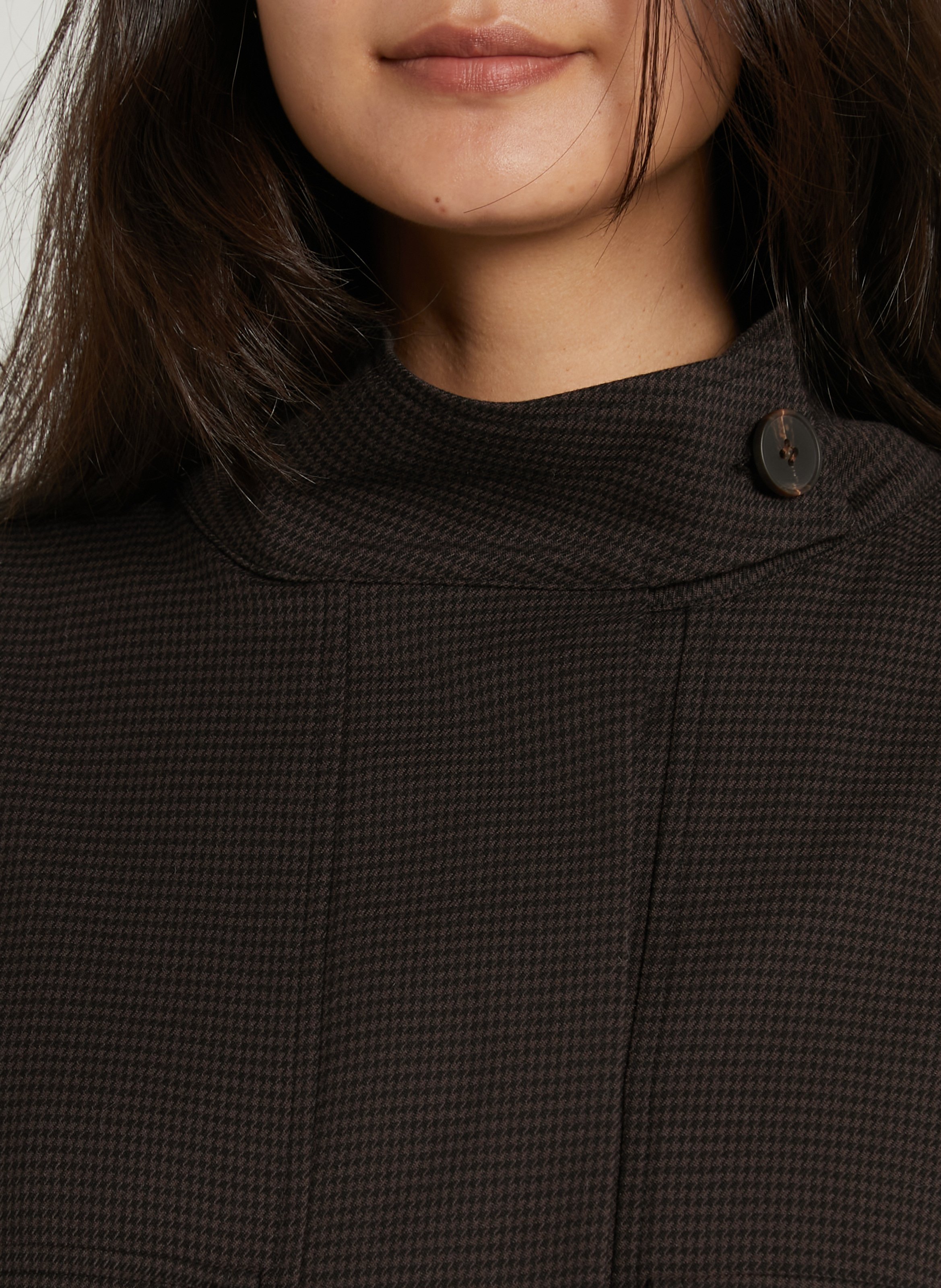 Weite Jacke mit Stehkragen SUNCOO Braun