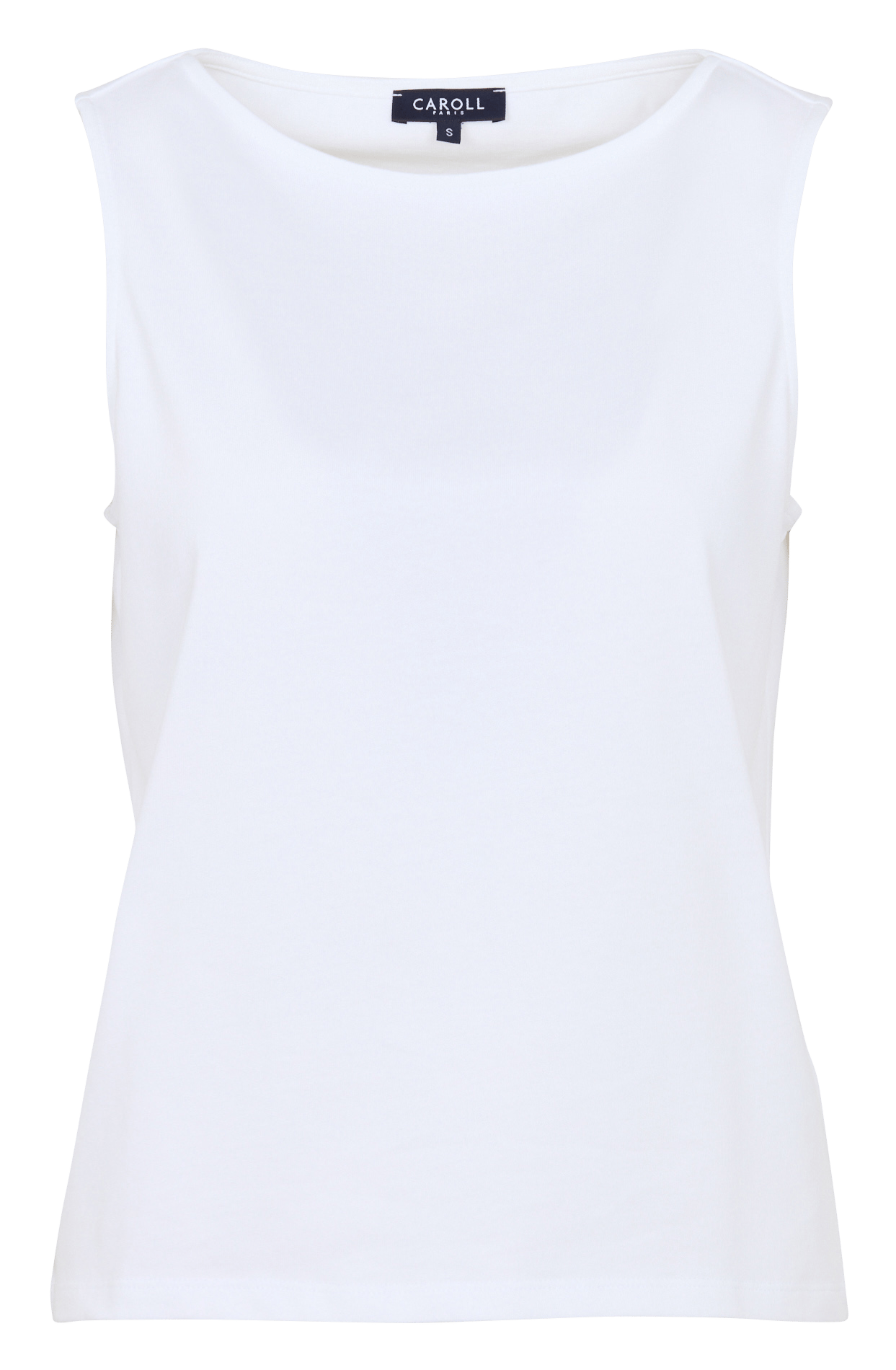 Débardeur droit en coton bio CAROLL Blanc