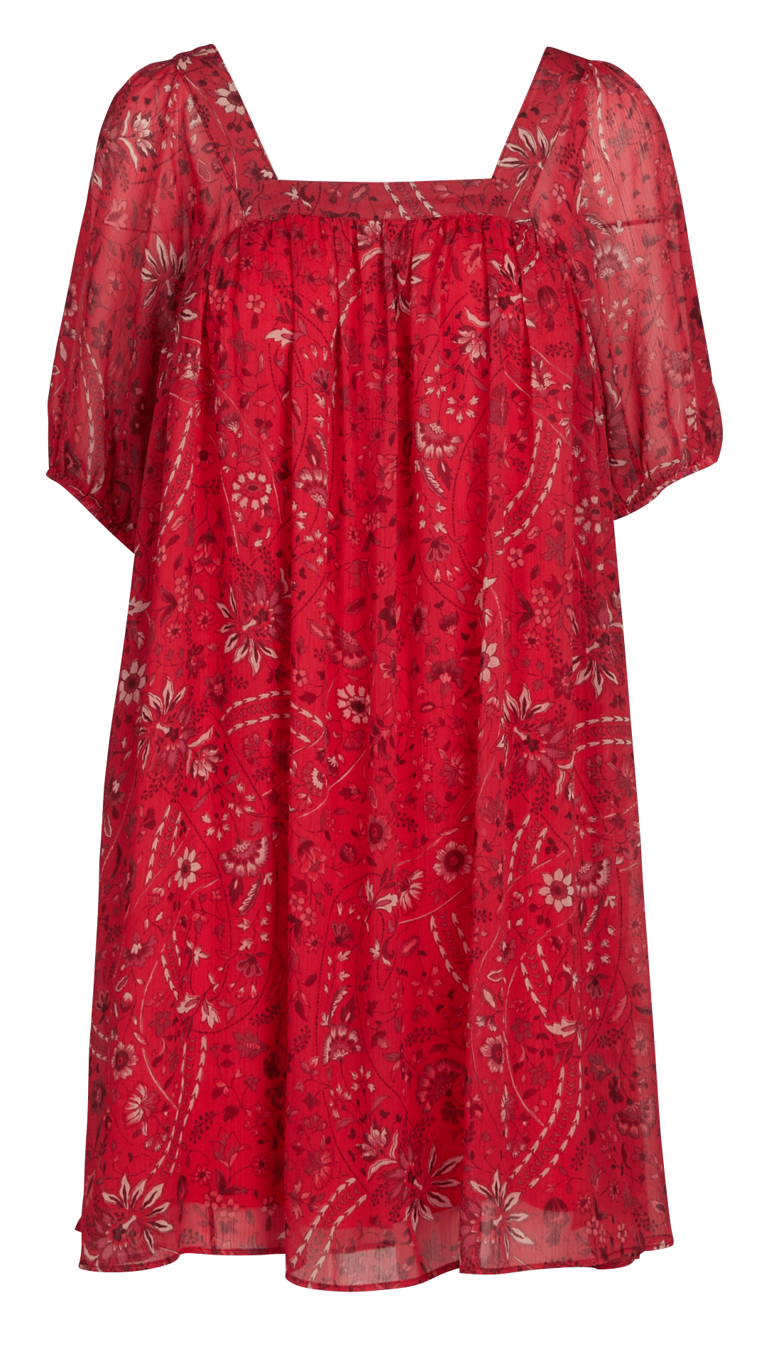 Kurzkleid mit eckigem Ausschnitt SUD EXPRESS Rot