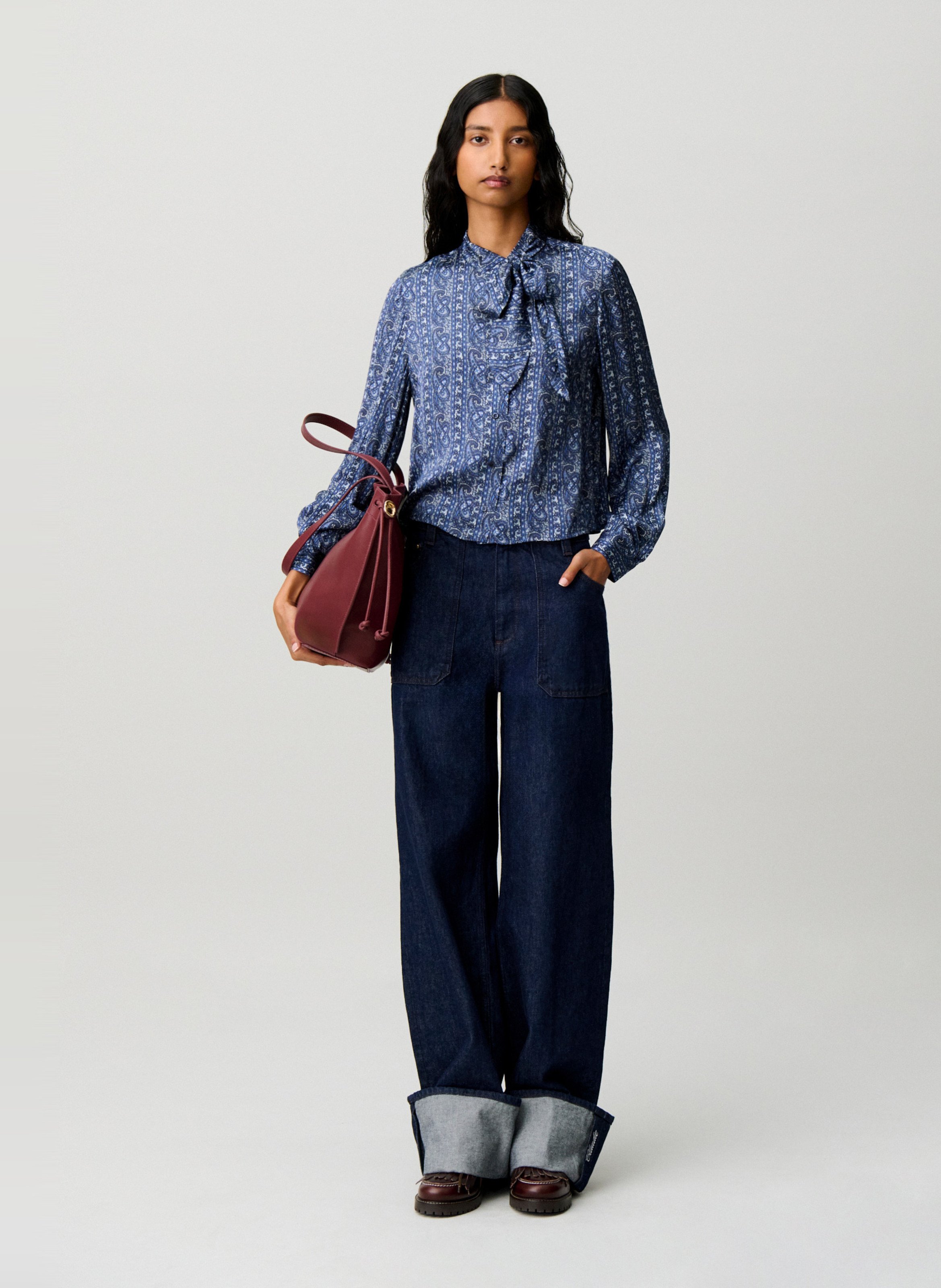 Straight shirt with lavallière collar CLAUDIE PIERLOT Multicolored