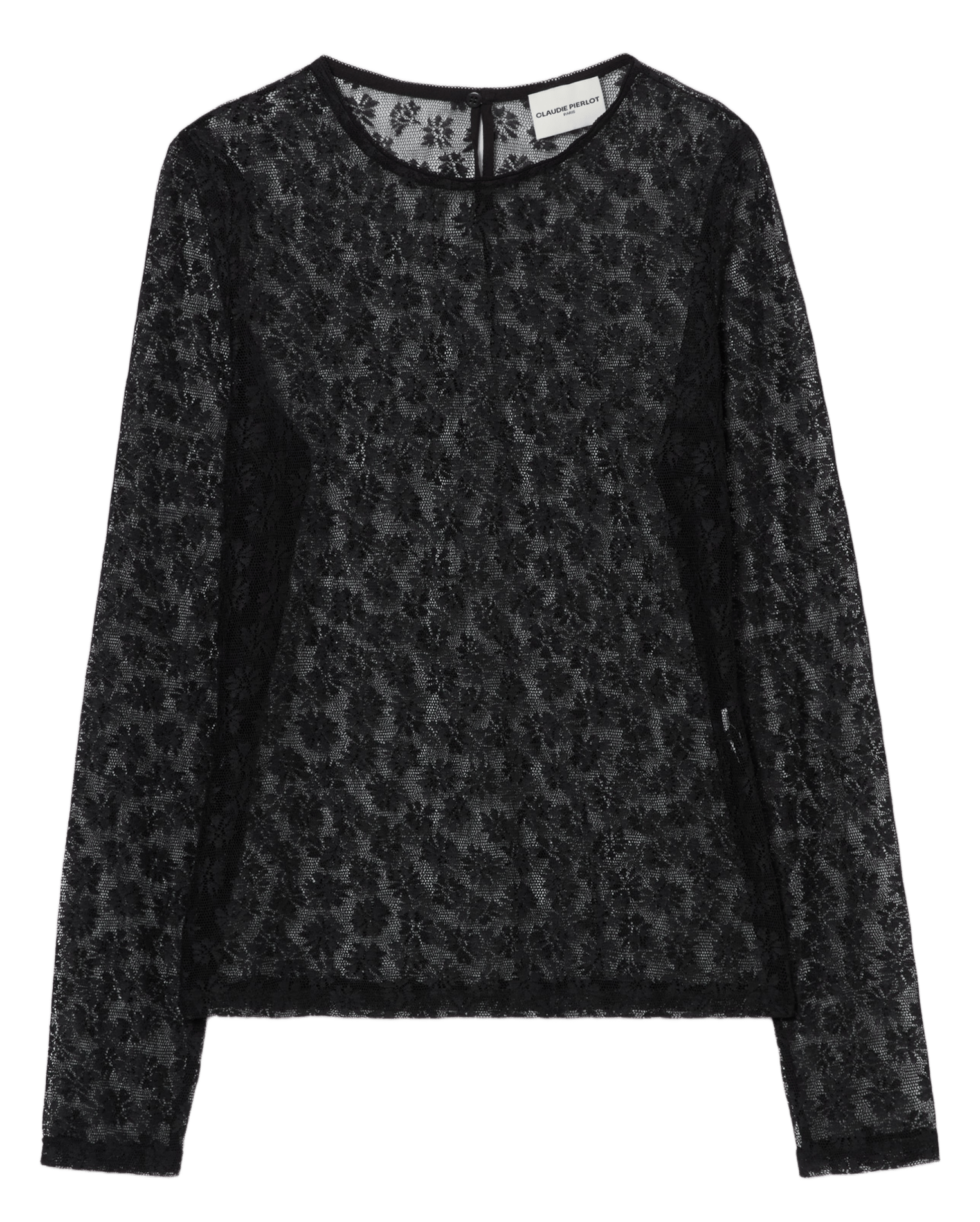 Top met transparante print CLAUDIE PIERLOT Zwart