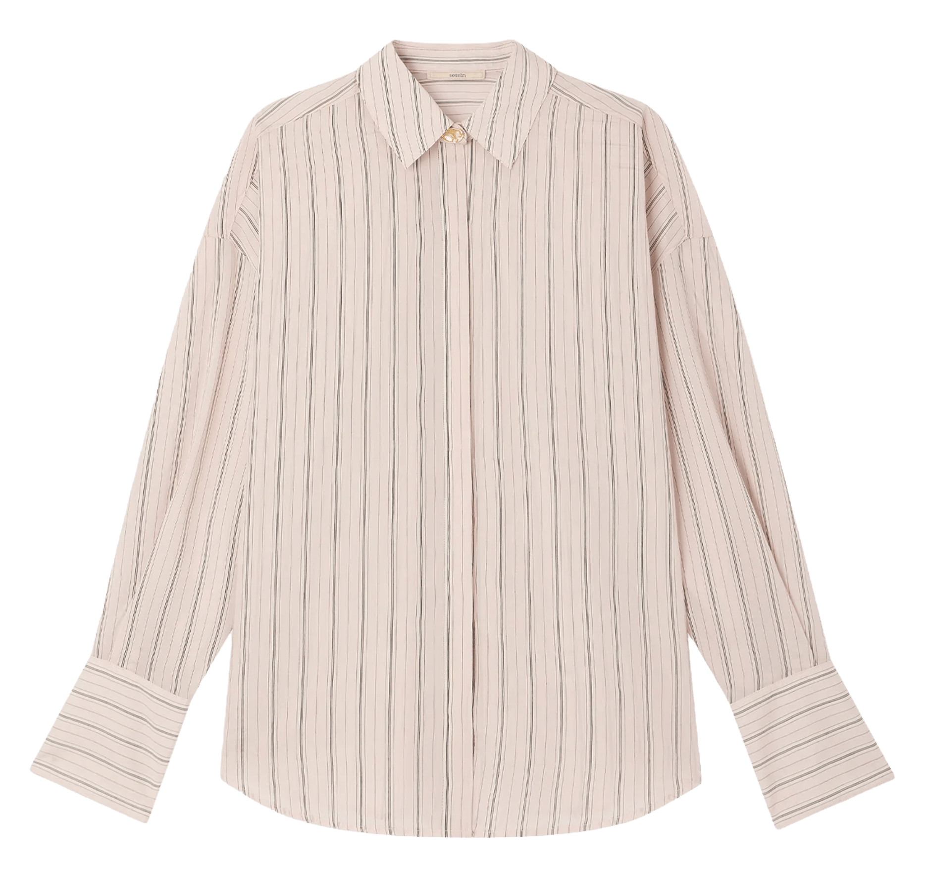 Oversized striped shirt SESSUN Pink