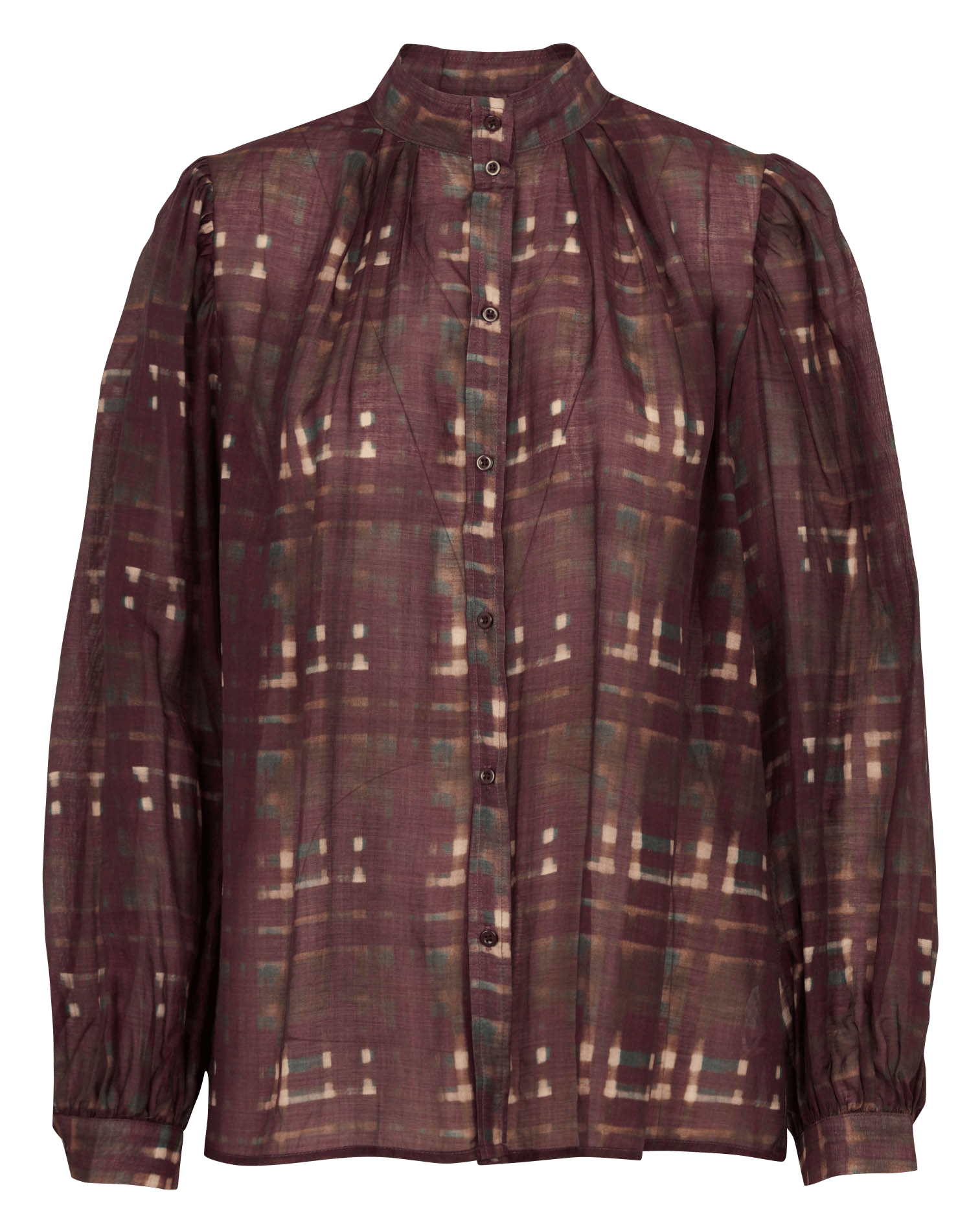 Blouse met ronde hals THE KORNER Bruin