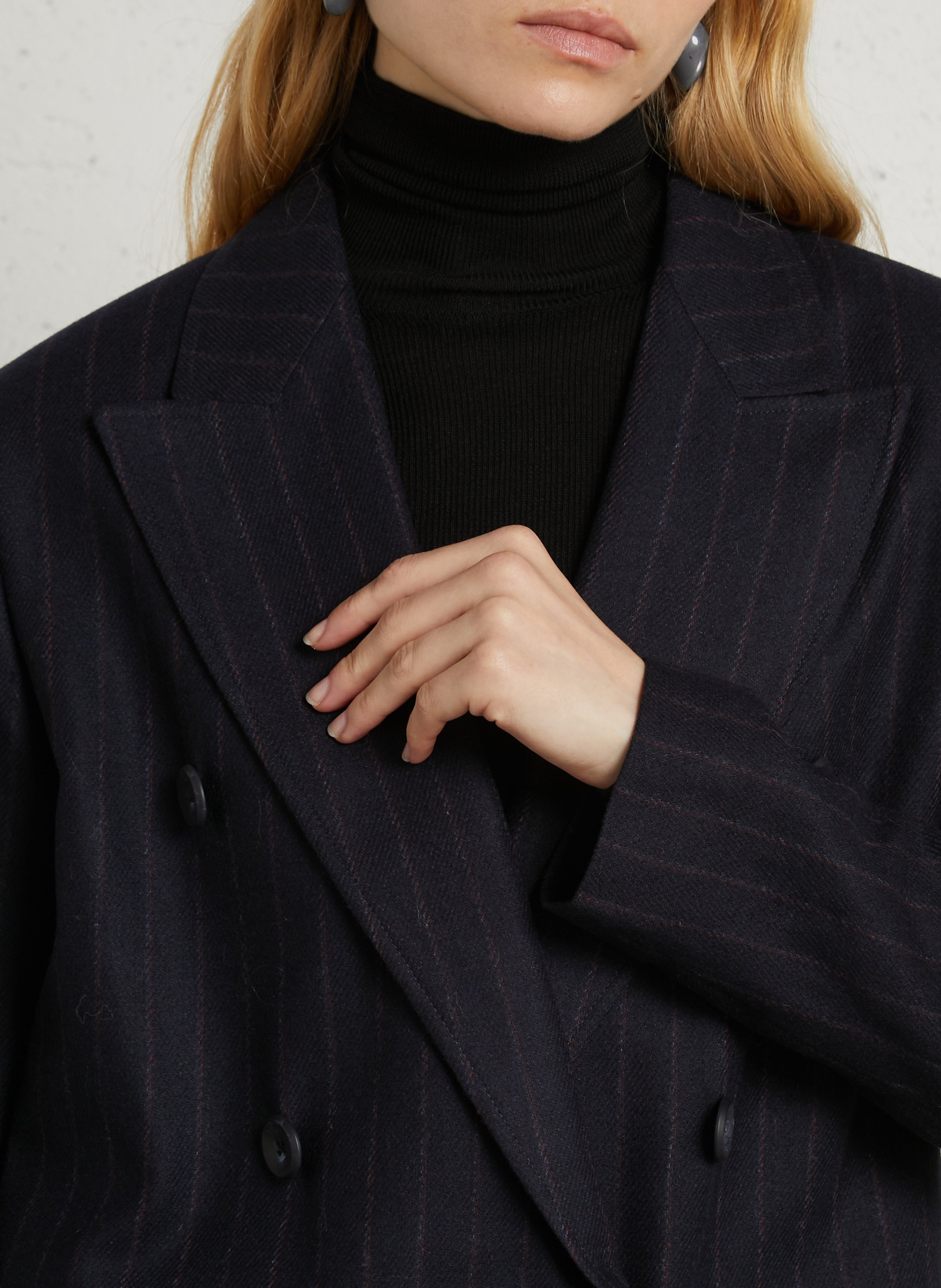 Striped wool-blend blazer DIEGA Blue