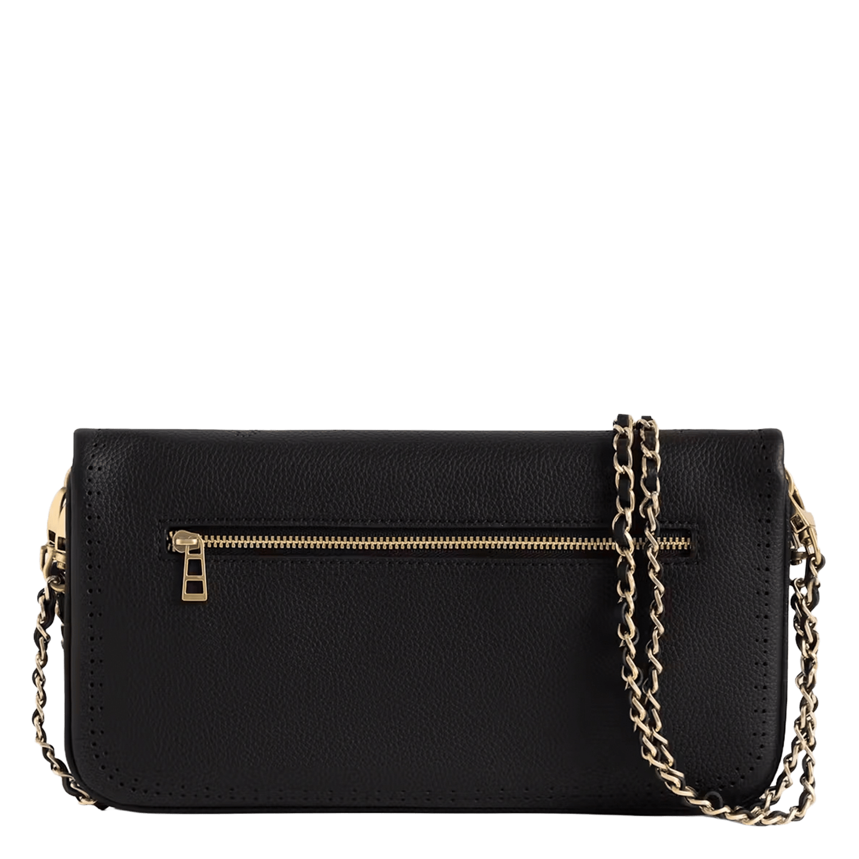 Leather shoulder bag with diamanté | Black ZADIG&VOLTAIRE Women