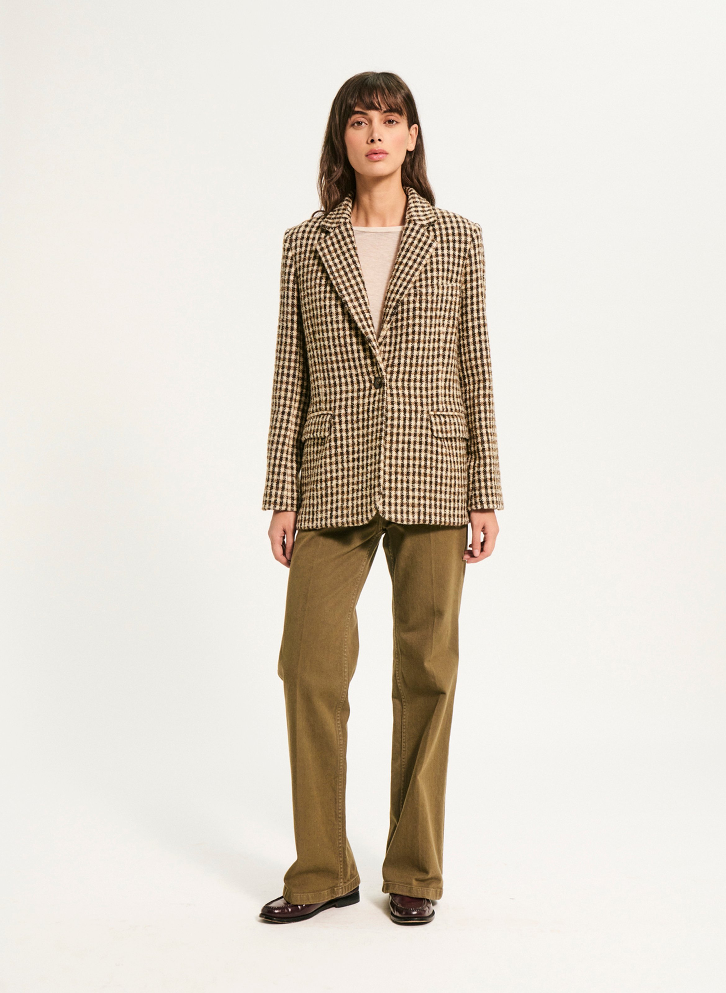 Checked tailored jacket PABLO Brown