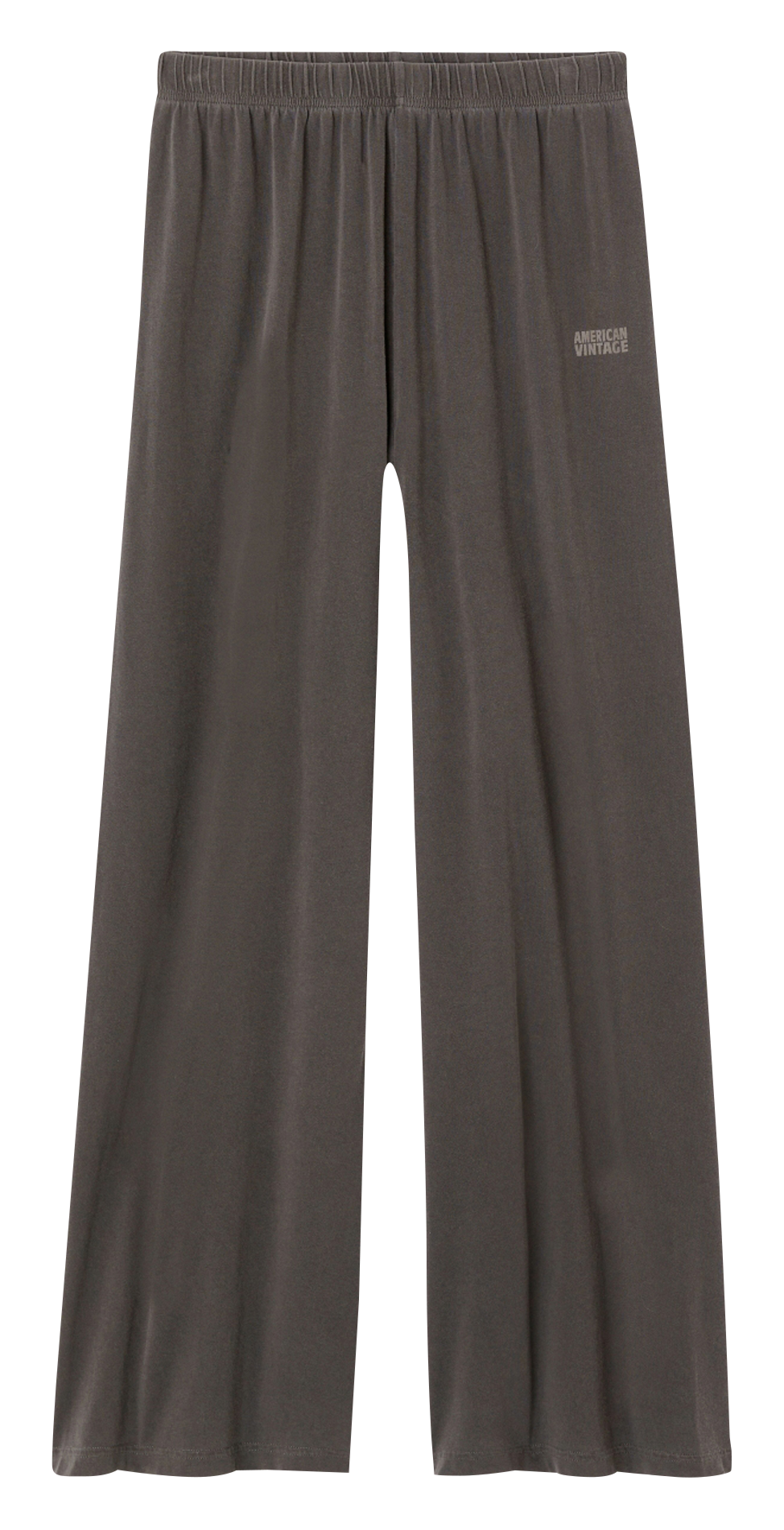 Wide-leg high-rise cotton-blend track pants AMERICAN VINTAGE Black