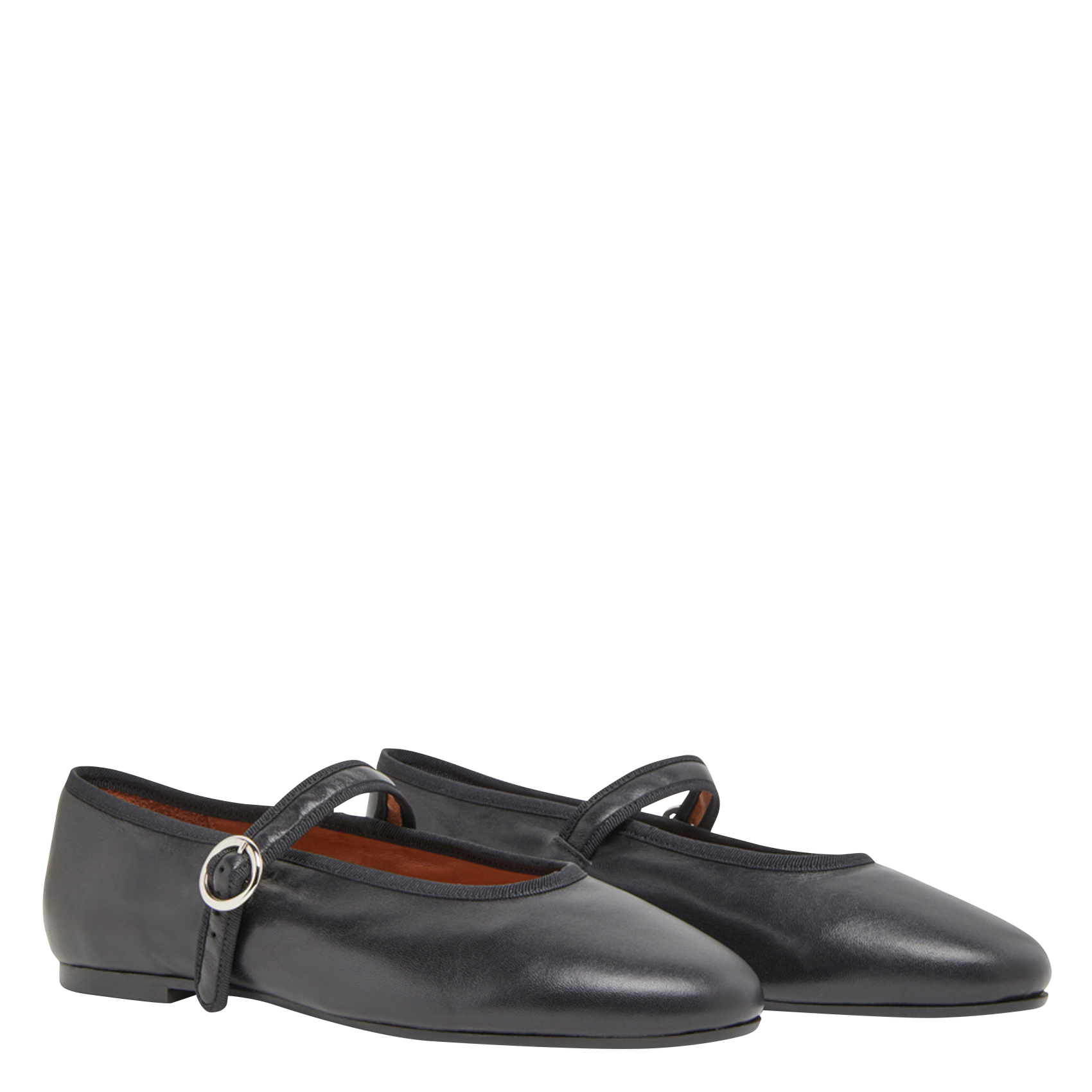 Leather ballet flats JONAK Black