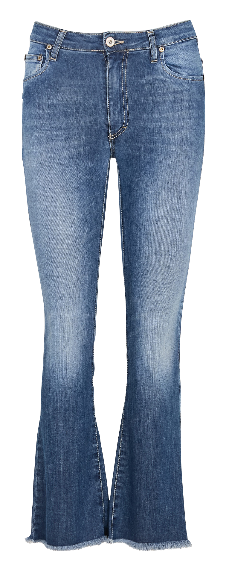 Cotton-blend straight jeans PLEASE Blue