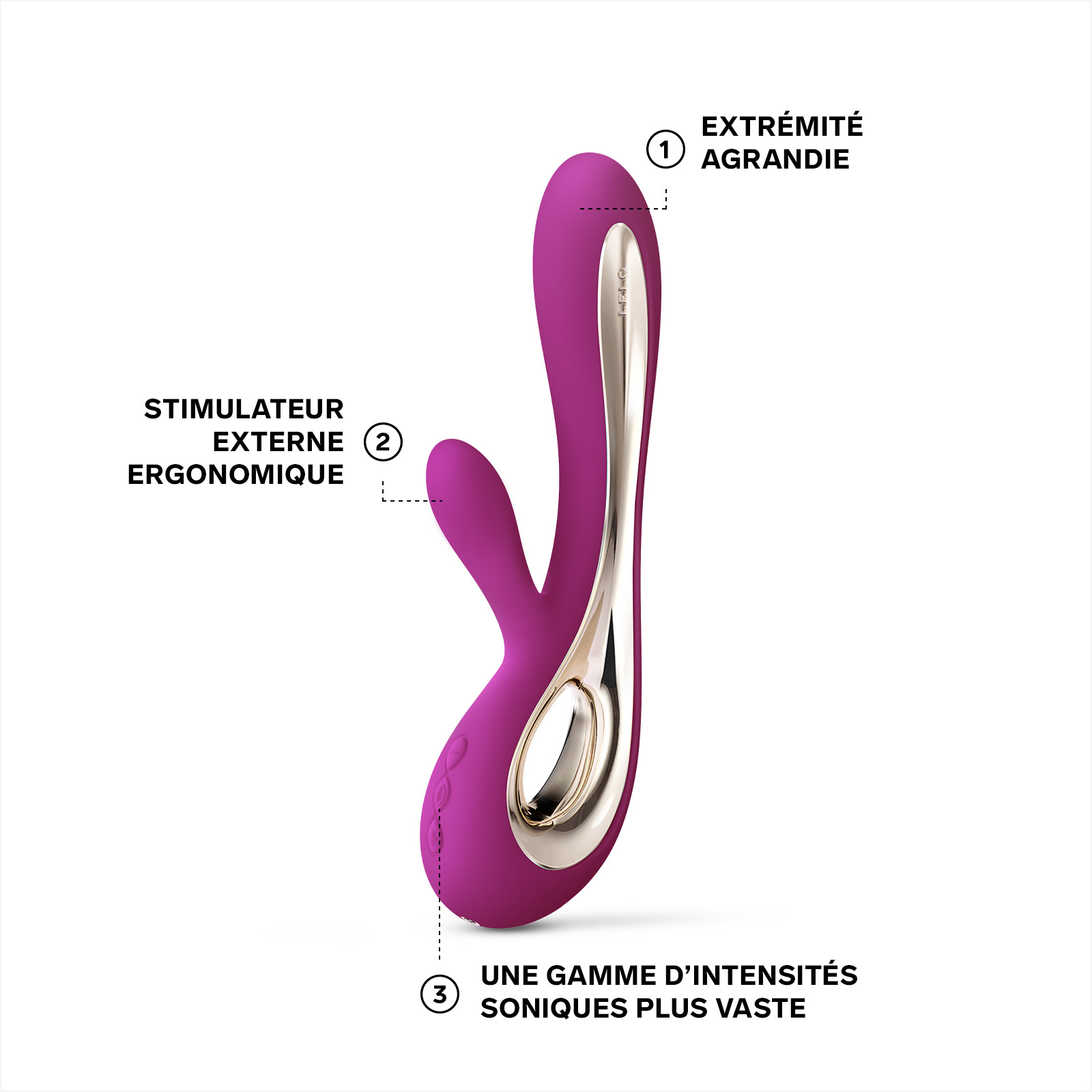 Clitoral stimulator and G-spot rabbit vibrator LELO Violet