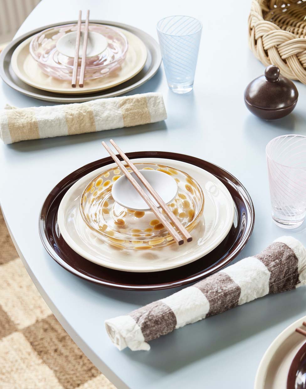 Dessert plate in glass OYOY LIVING DESIGN Brown