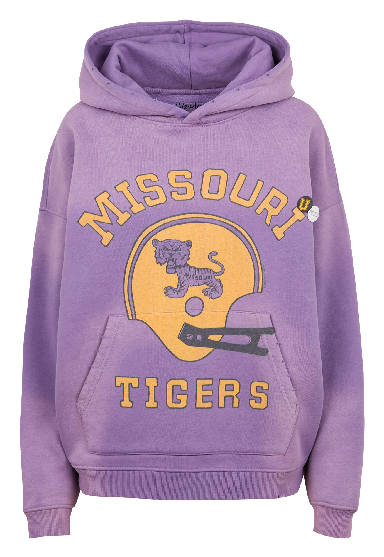 Cotton-blend hooded sweatshirt Purple