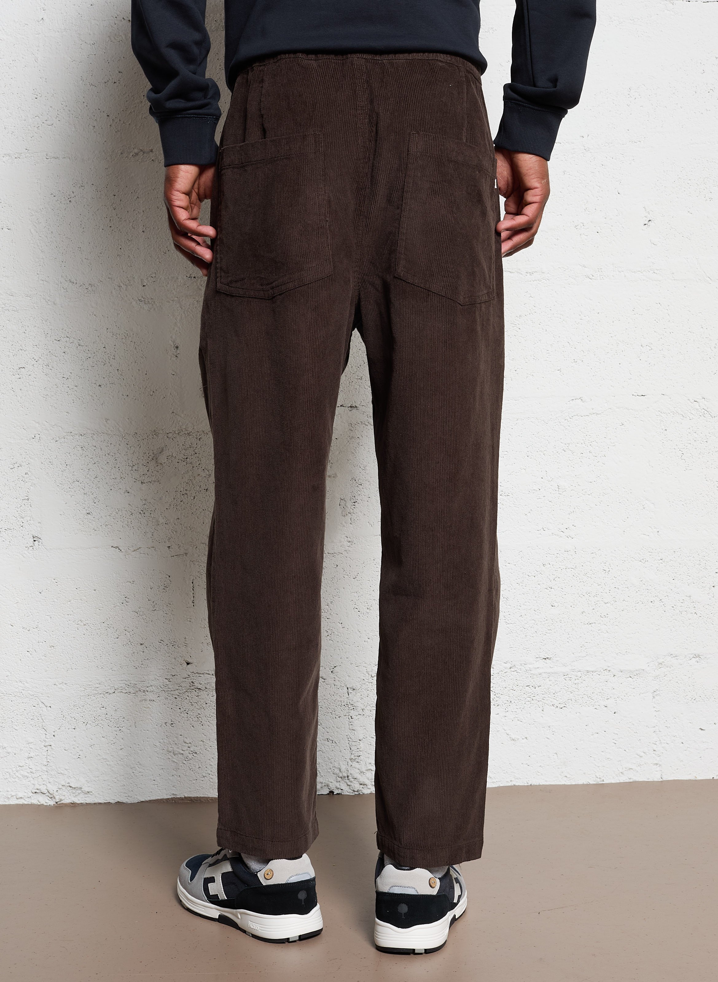 Slim-fit cotton cargo pants FARAH Brown