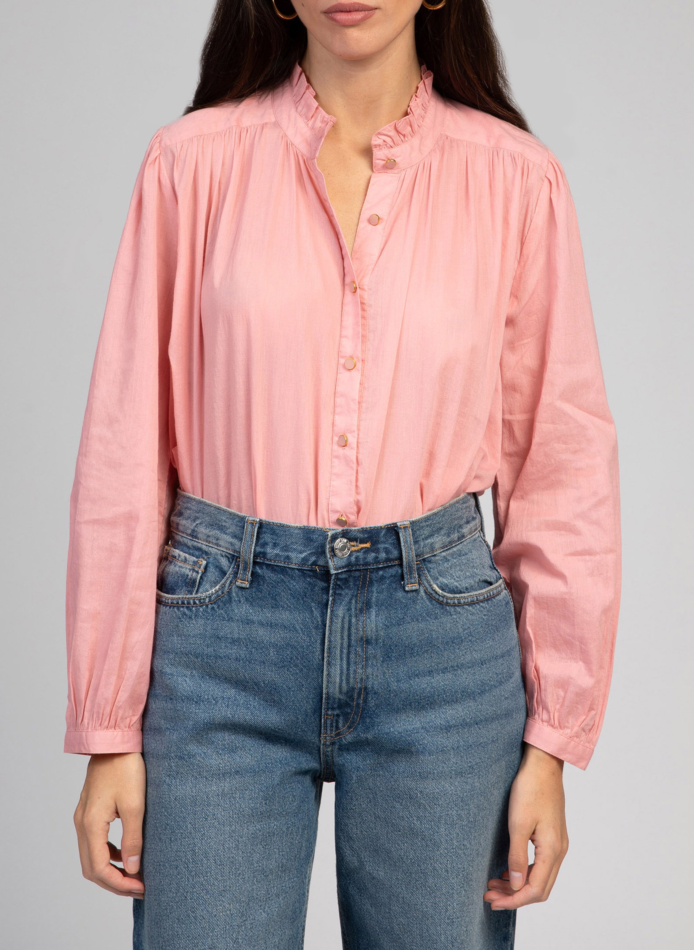 Colonel plain shirt AN'GE Pink