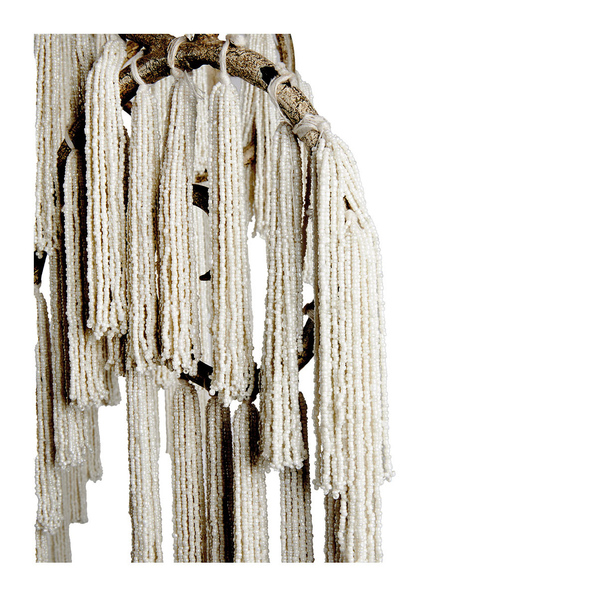 Metal and bead pendant BLANC D'IVOIRE White