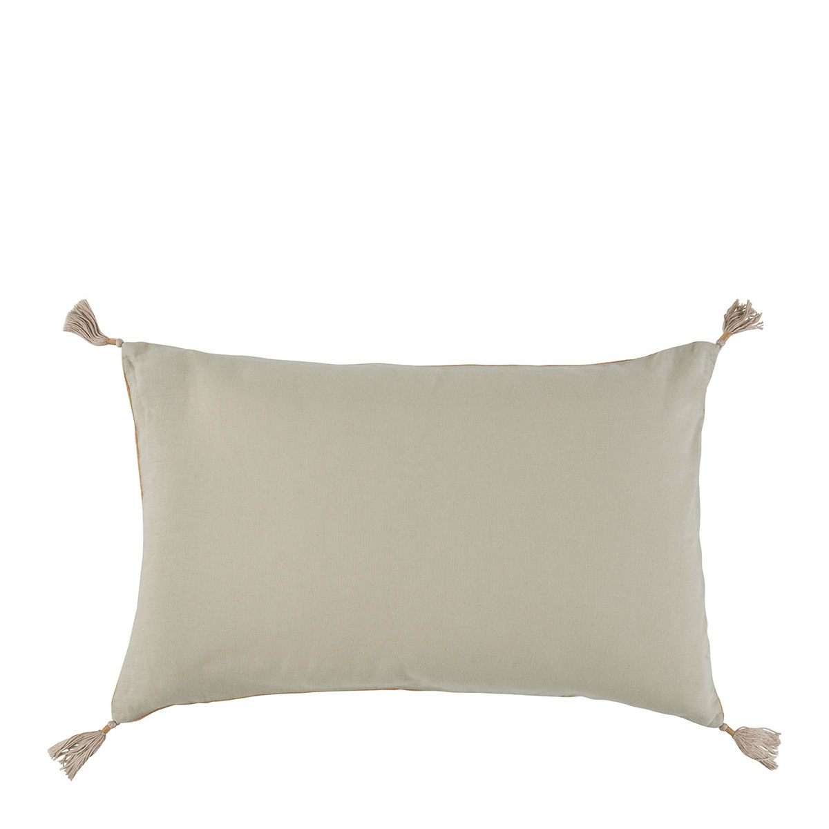 Mattéo cotton velvet cushion cover BLANC D'IVOIRE Orange