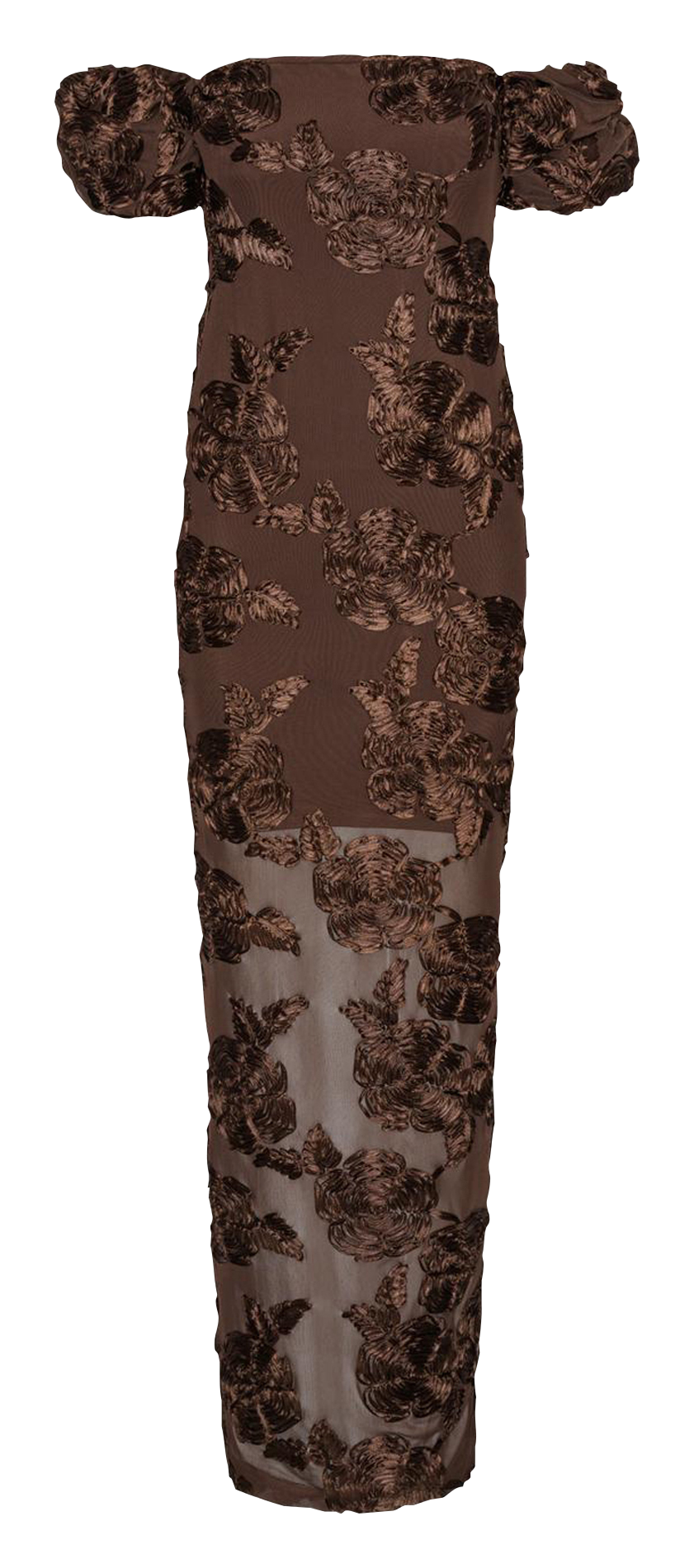 Long bustier dress ROTATE Brown