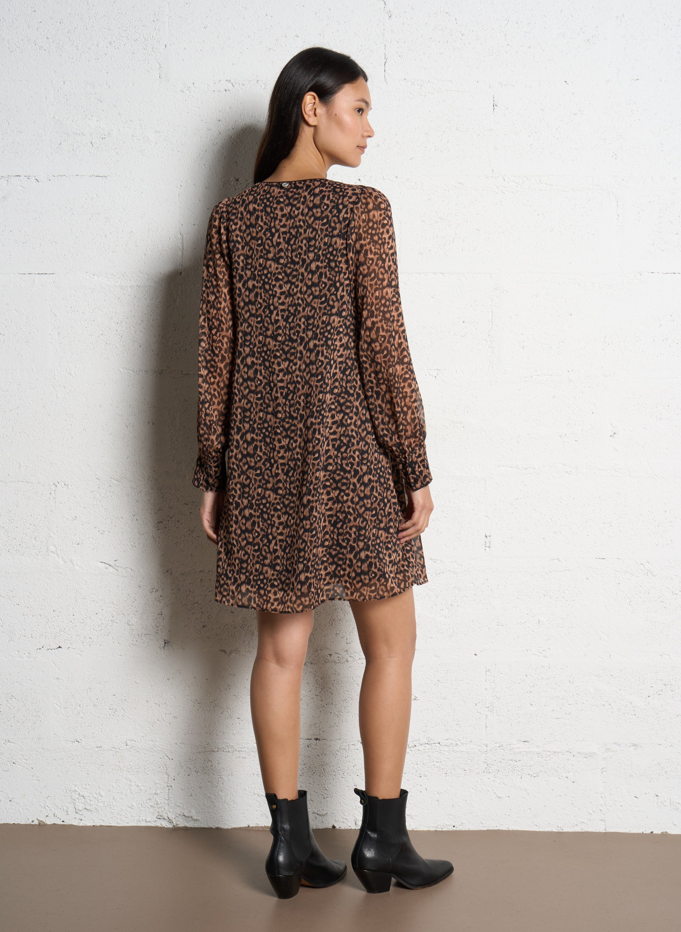 Zijden jurk ONE STEP Zwart