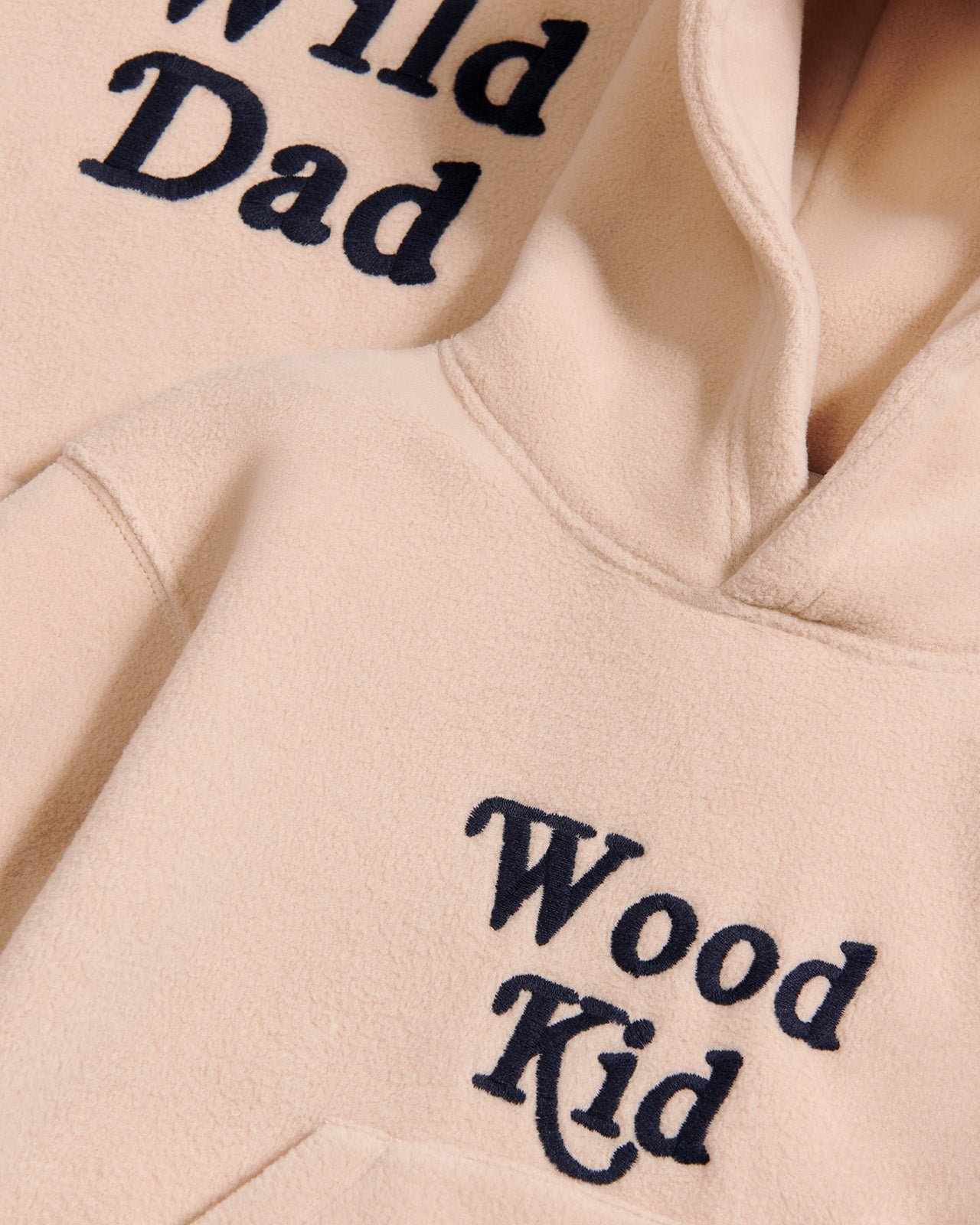 The Wood Kid recycled fleece hoodie EMOI EMOI Beige