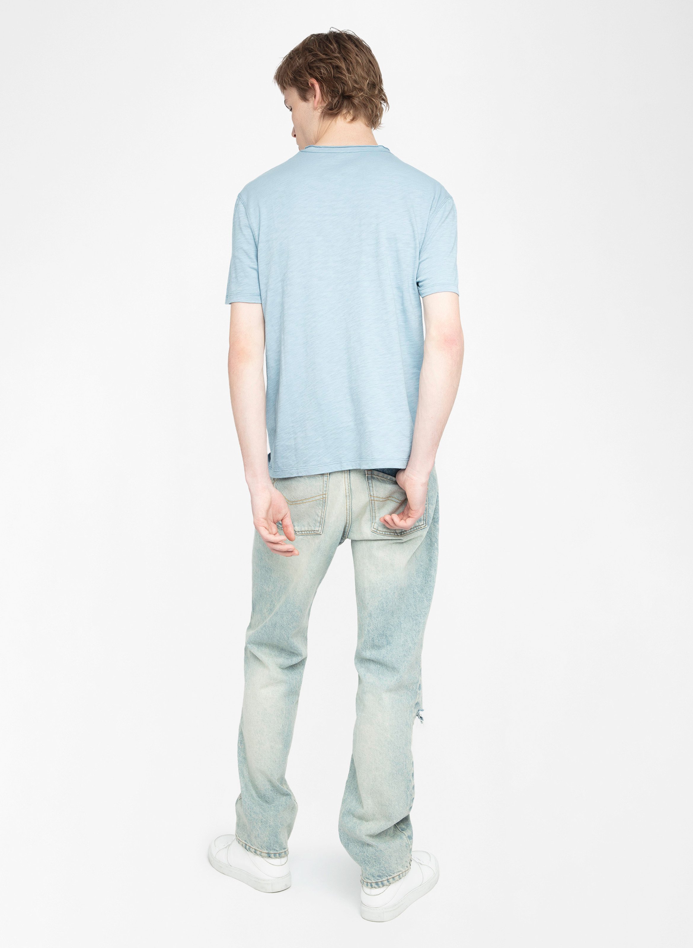 Tee-shirt col rond en coton ZADIG&amp;VOLTAIRE Bleu