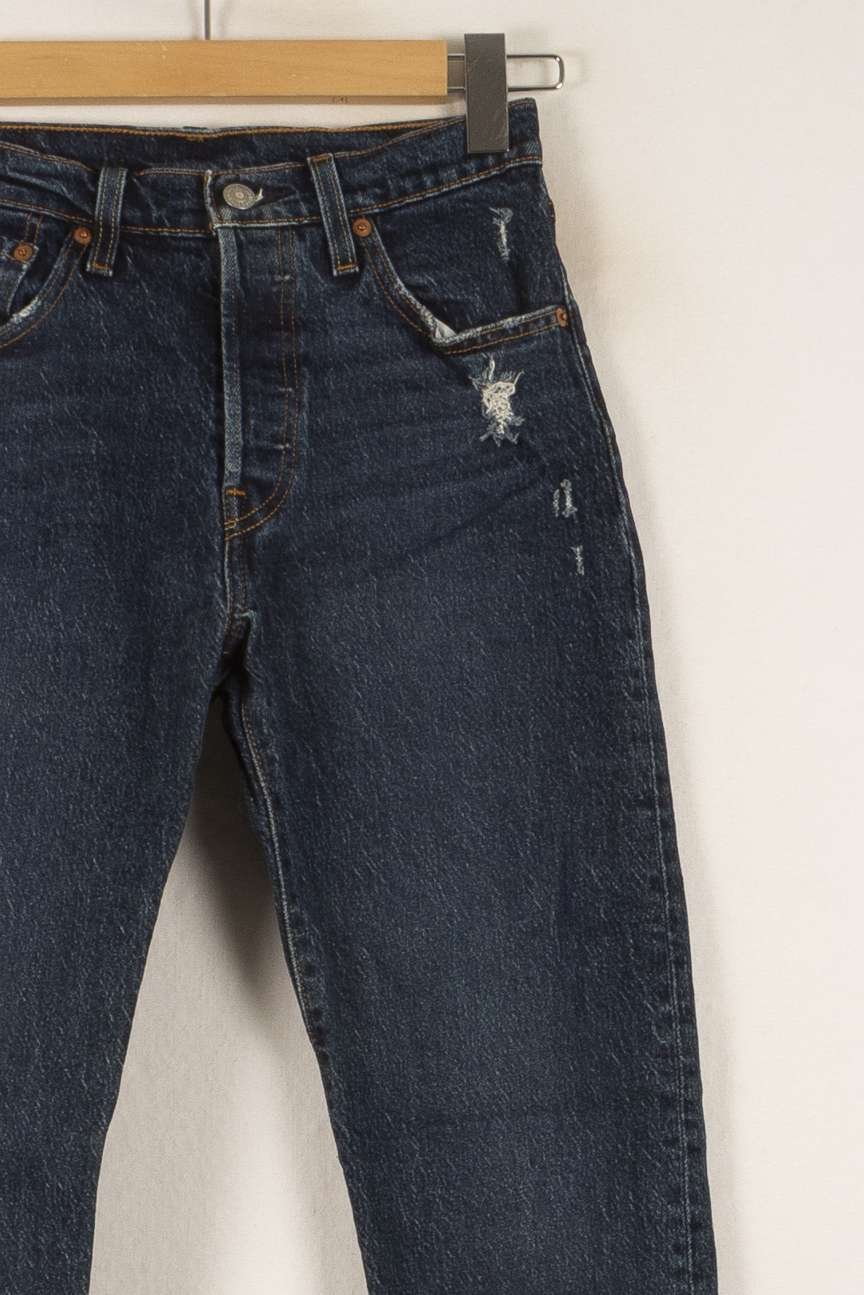 Cropped slim jeans with studs LEVI'S - Seconde main Blue