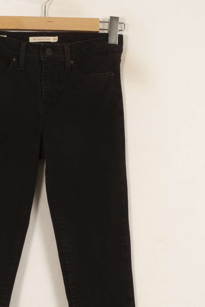 Cropped slim jeans with studs LEVI'S - Seconde main Black