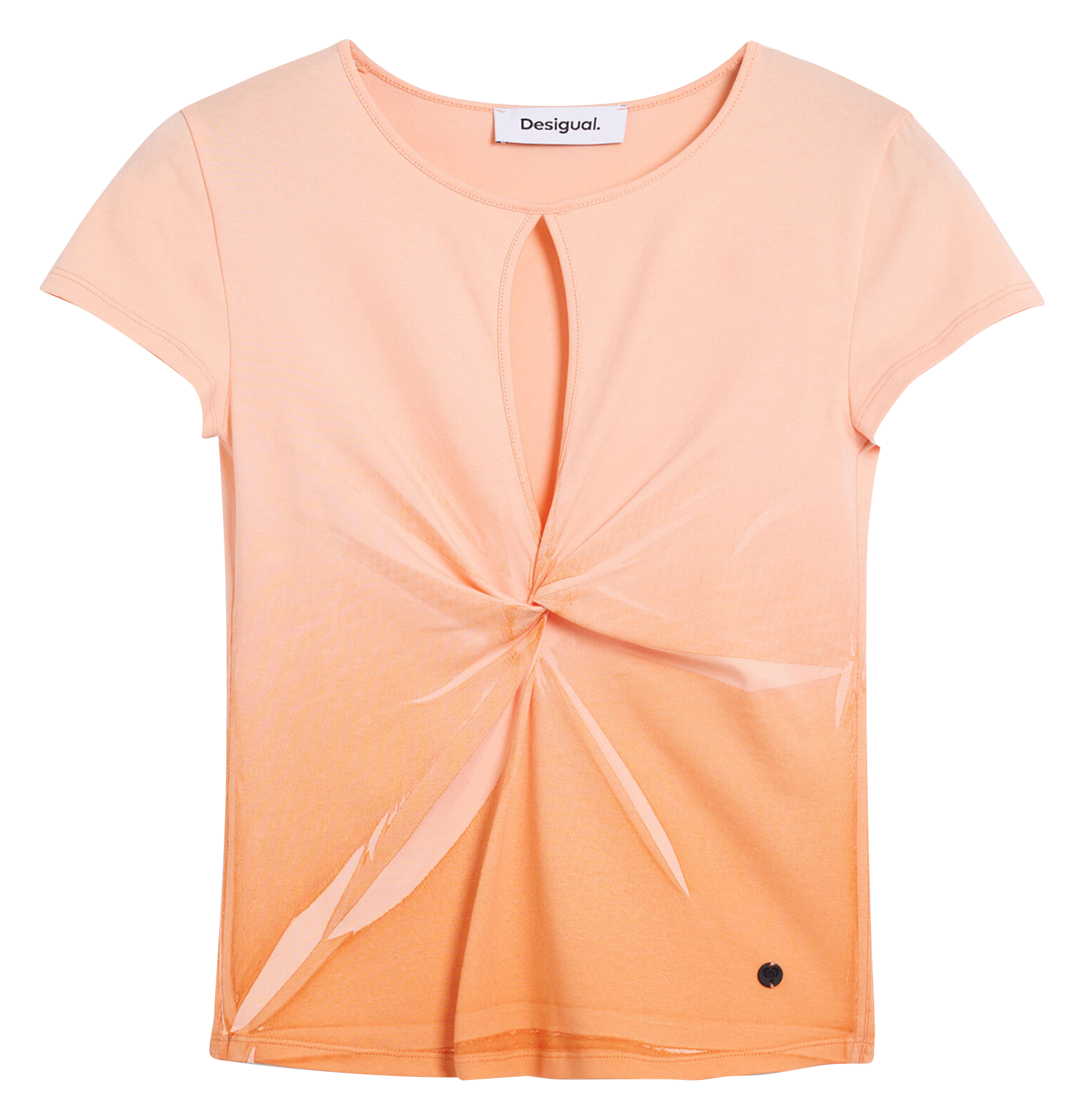 Tee-shirt col rond en coton mélangé DESIGUAL Rouge