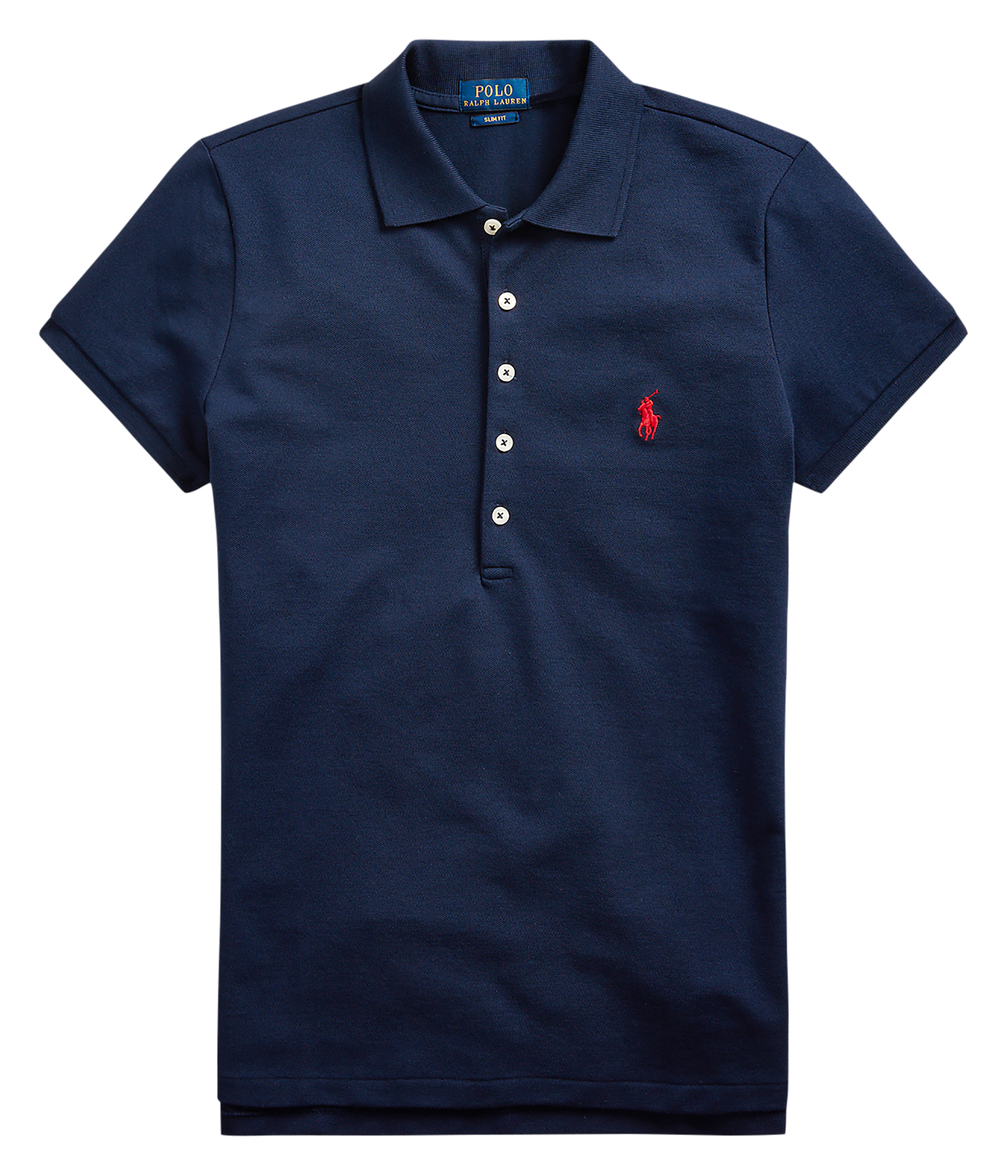 Polo brodé en coton stretch POLO RALPH LAUREN Bleu