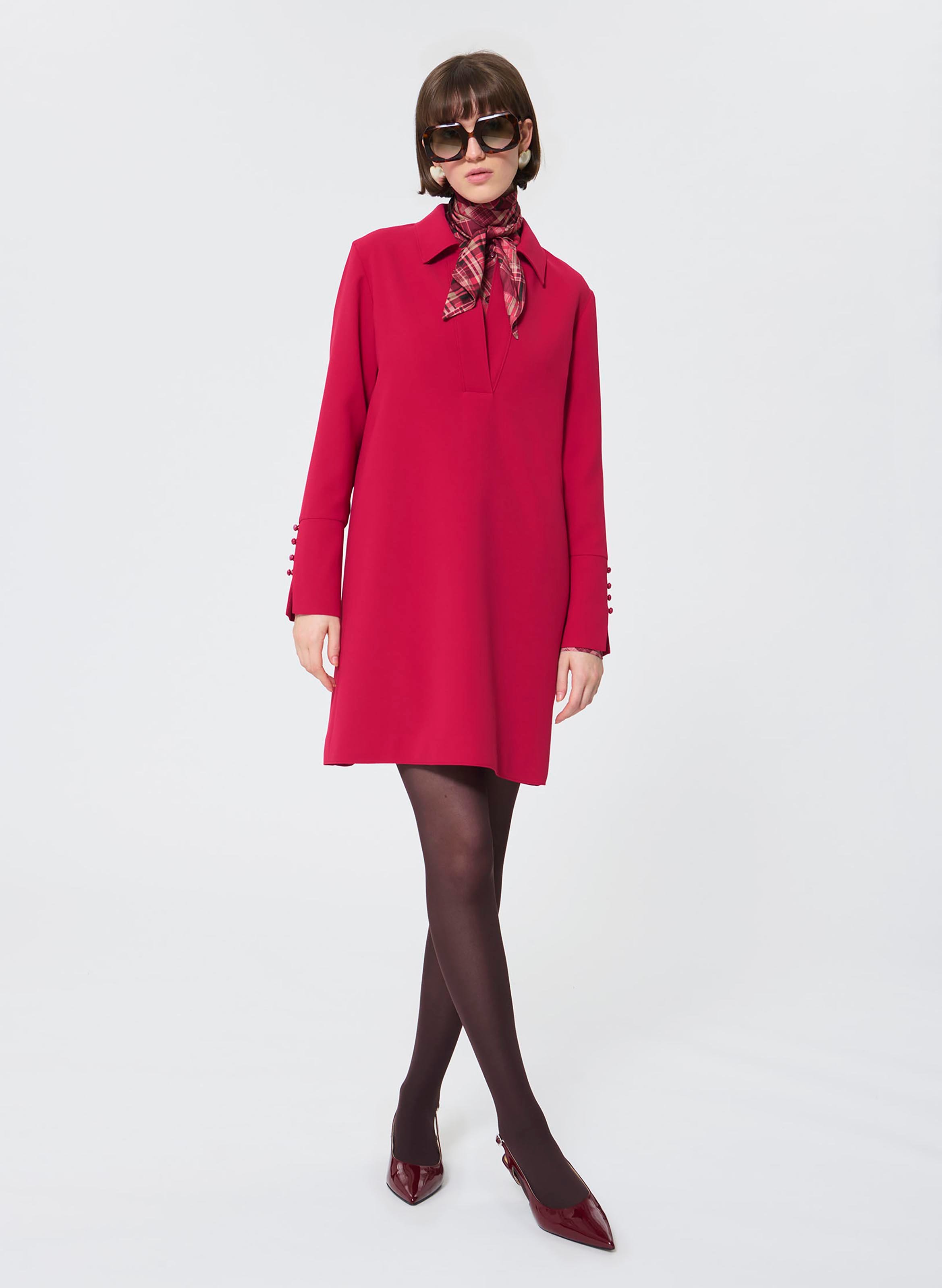 Abito corto diritto unito TARA JARMON Rosso