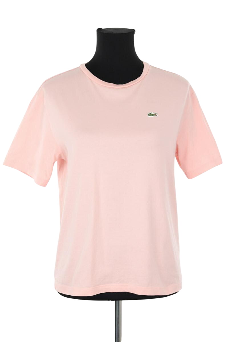 Cotton T-shirt LACOSTE - SECONDE MAIN Pink