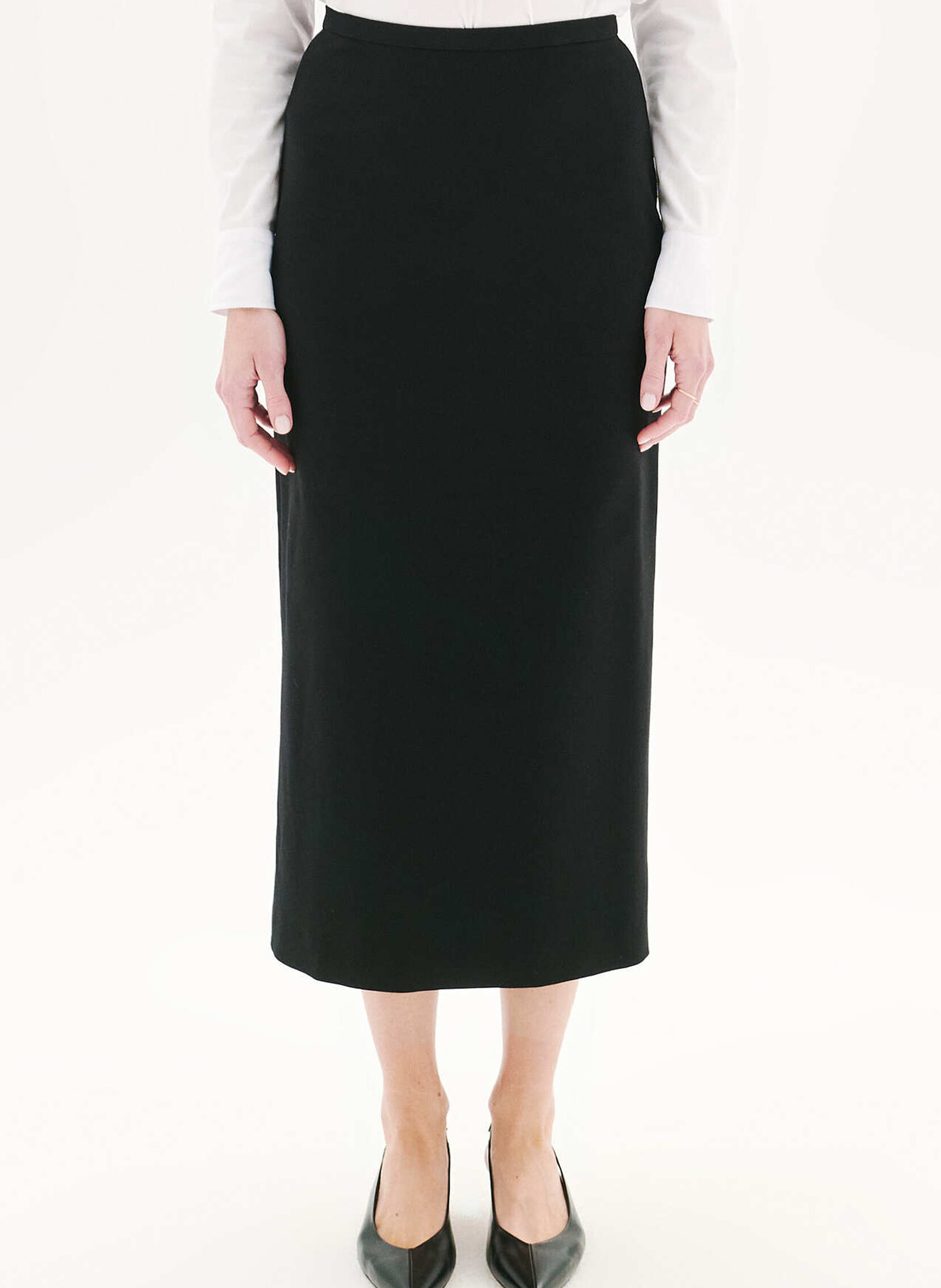 Jupe midi crayon CAROLL Noir