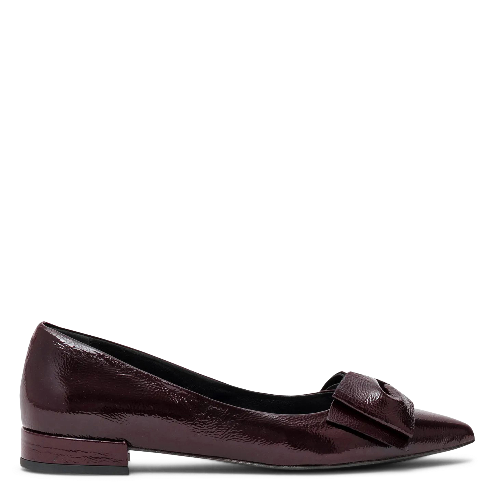 Leather ballerina flats BOCAGE Red