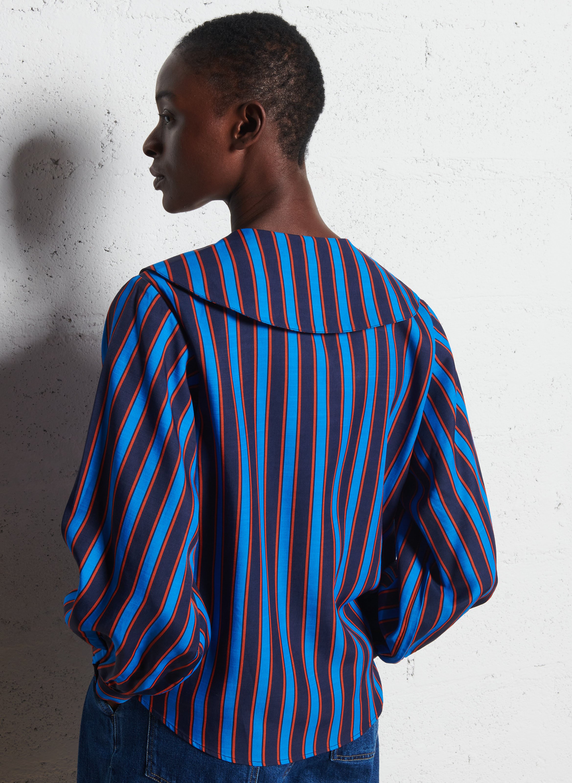 Chemise oversize à rayures THE TINY BIG SISTER Bleu