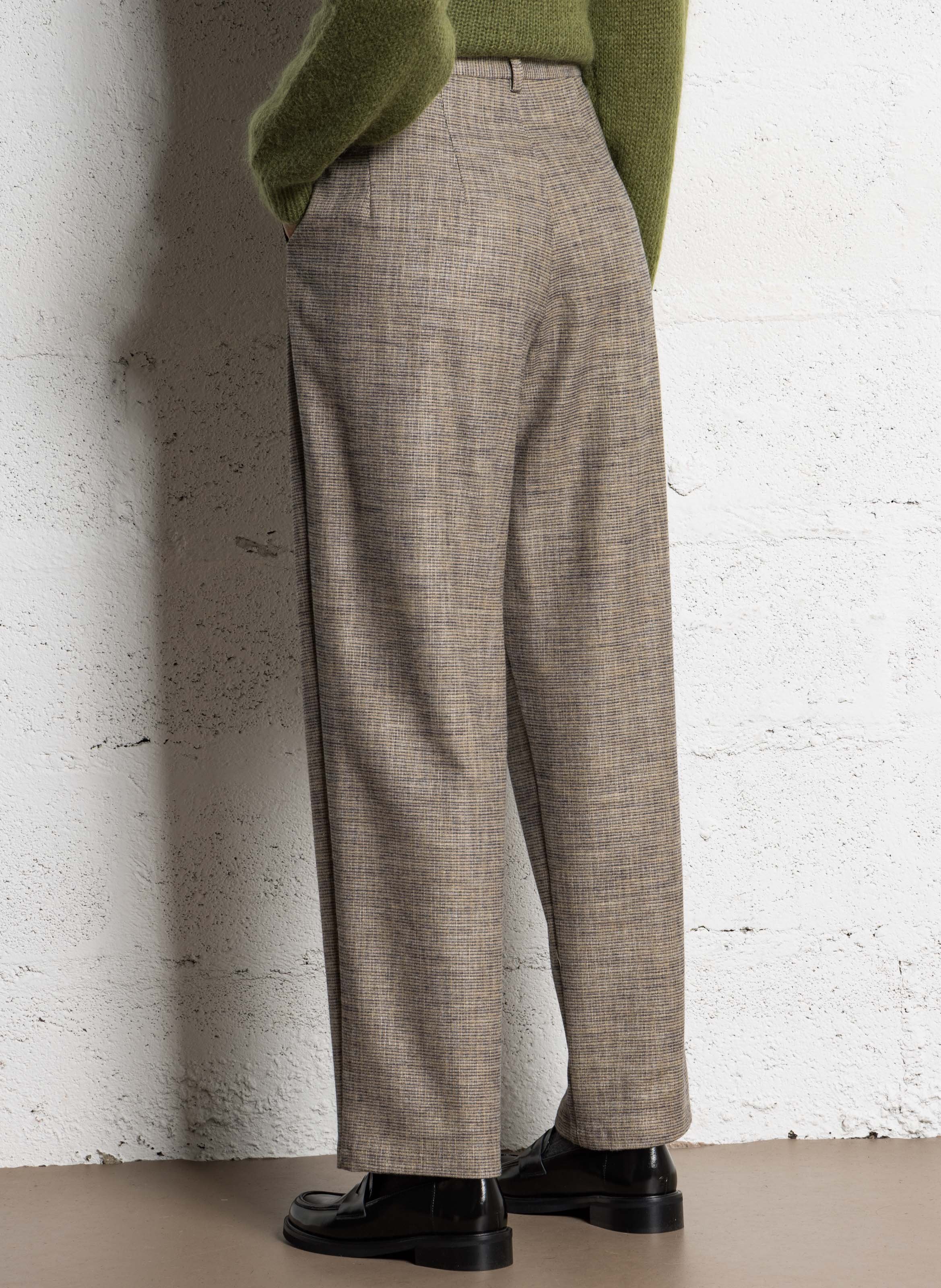 Norton printed straight trousers BELLA JONES Brown