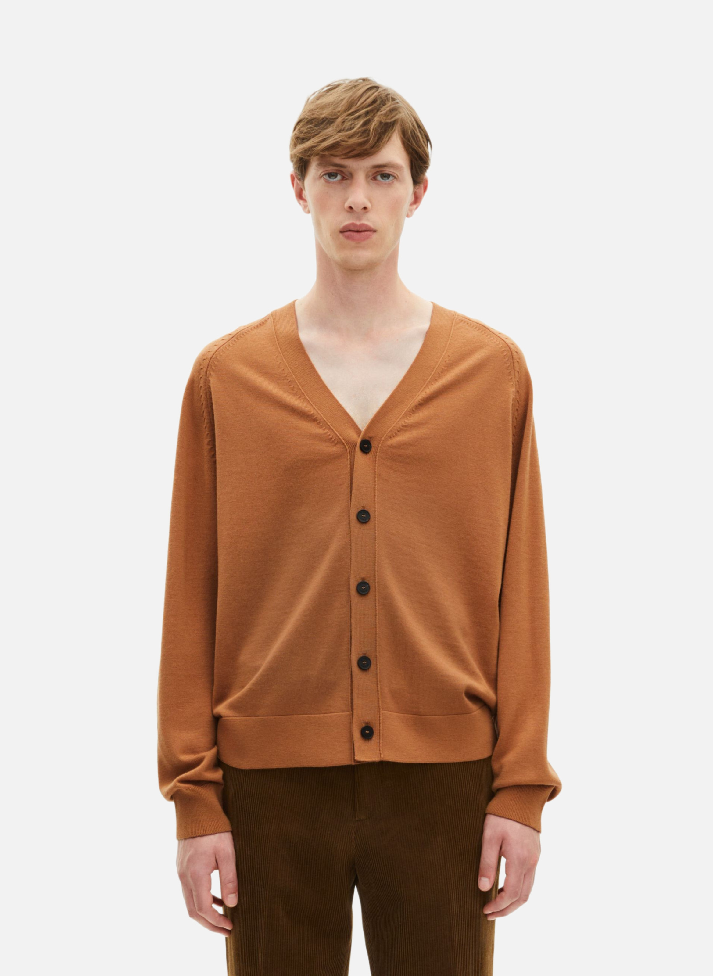 Wool cardigan THE KOOPLES Brown