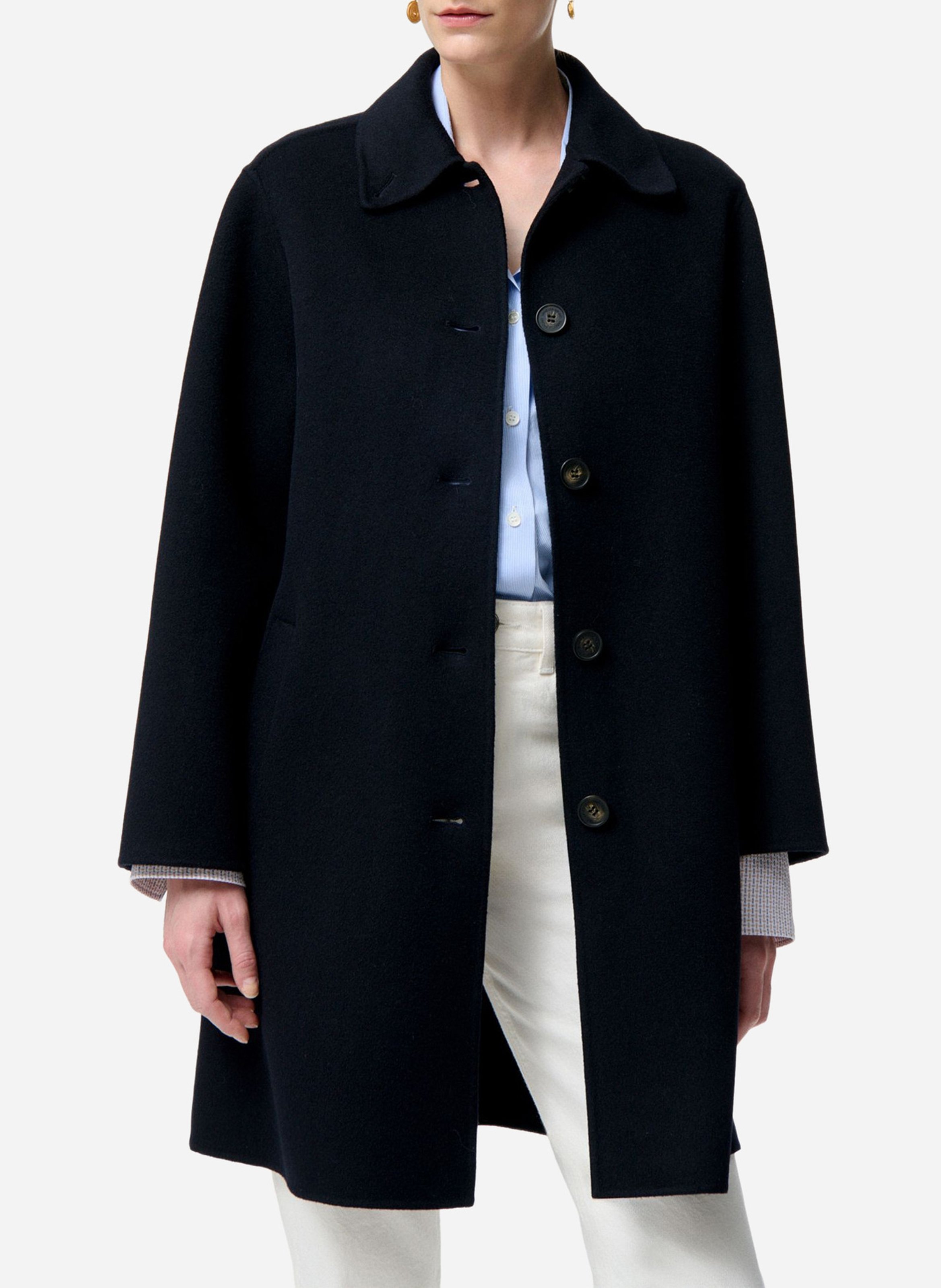 Jas met klassieke kraag - wolblend VANESSA BRUNO Blauw