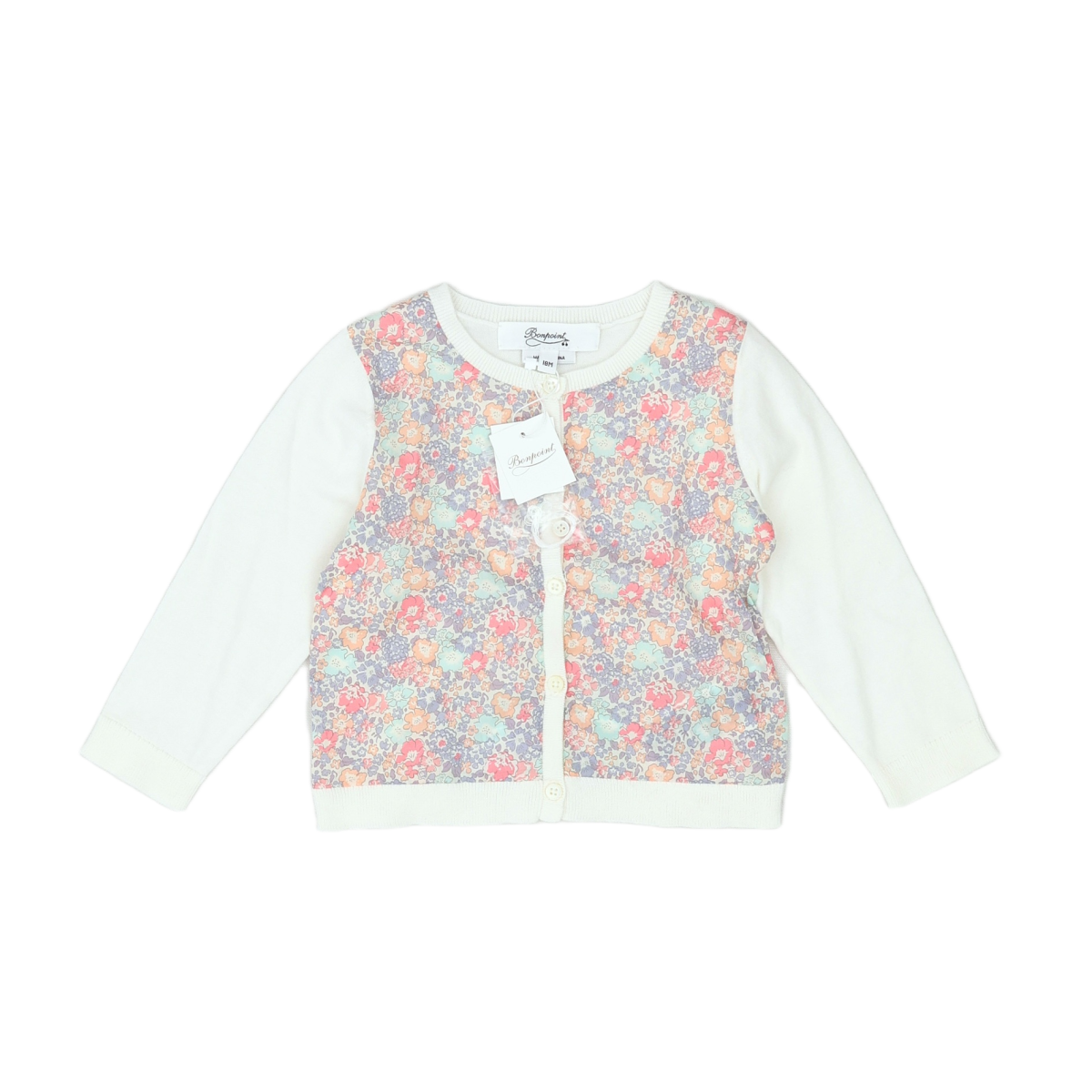 White Baby Cardigan - 18 months BONPOINT - Seconde Main White
