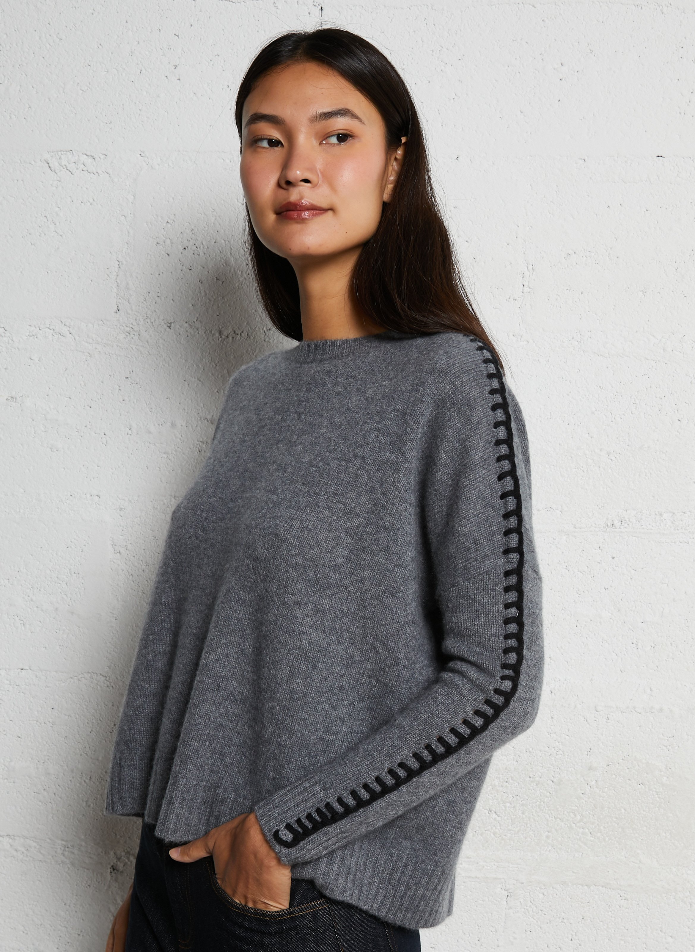 Rollkragenpullover aus Kaschmir KUJTEN Silber